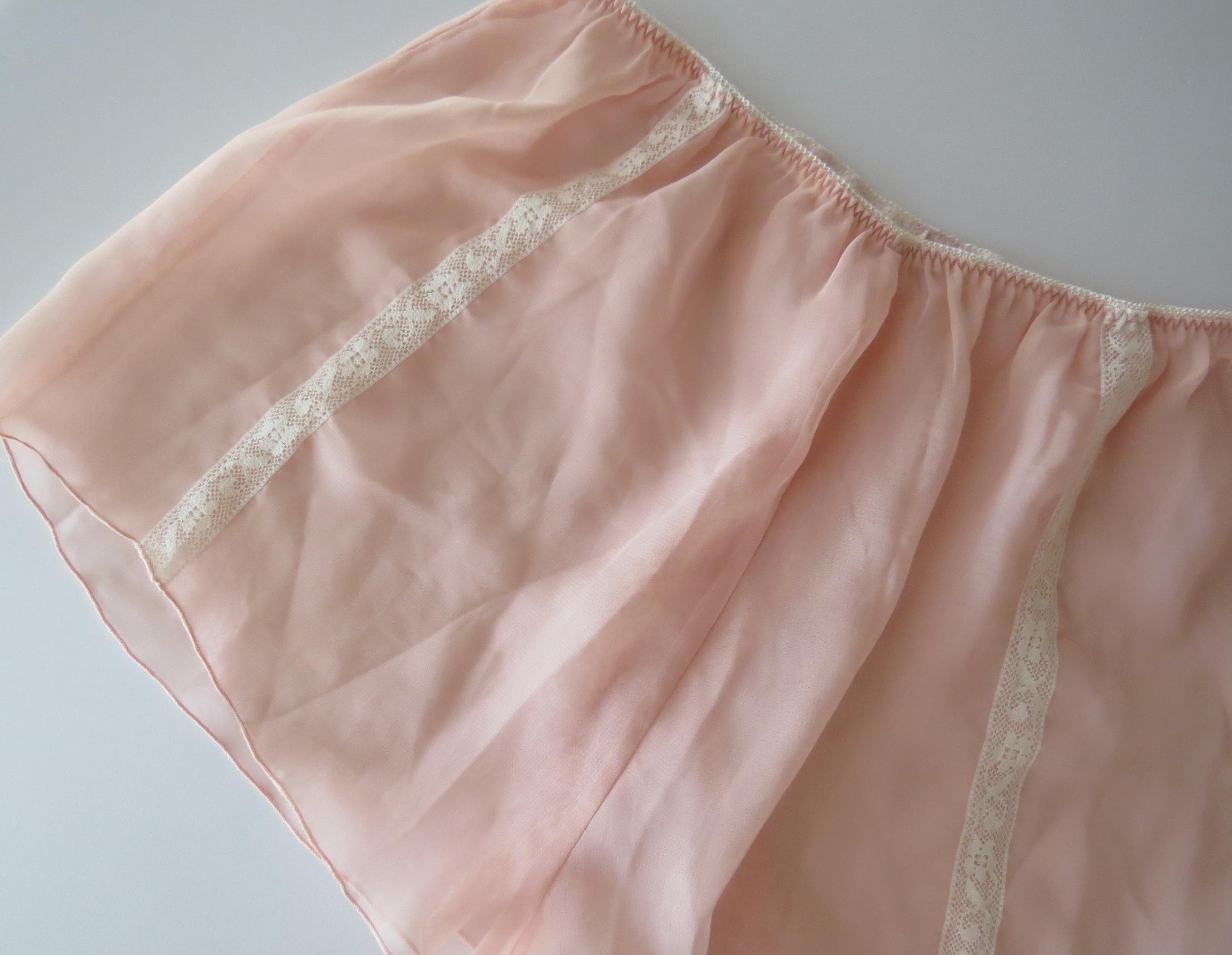 00s Italian Vintage Pink Mesh Lace Camisole + Shorts Matching Set Yamayay - Thumbnail 5