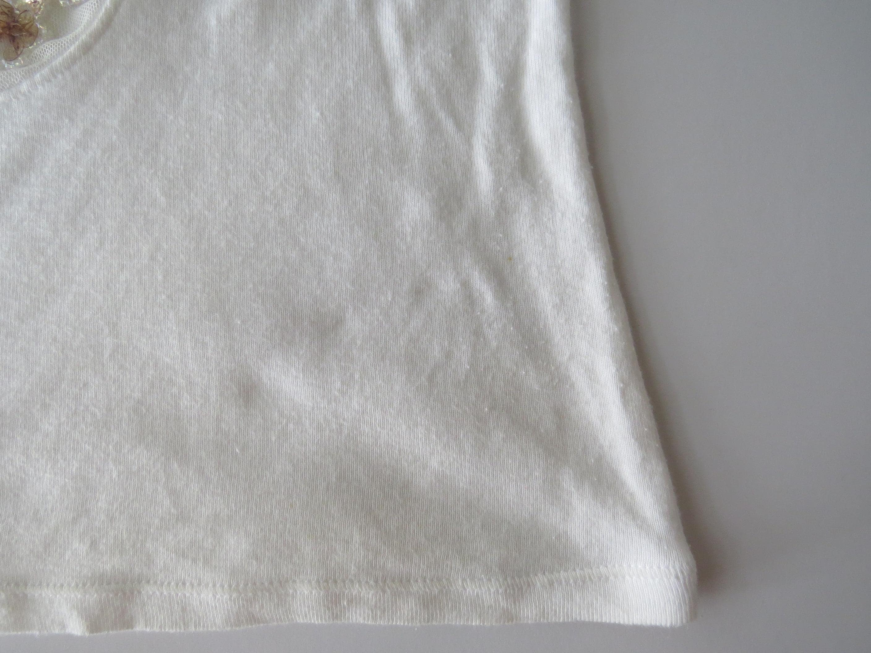 Vintage 00s Italian Benetton Beaded Tank Top, Sequined Mesh, 90s Minimalist, Made in Italy - Thumbnail 5