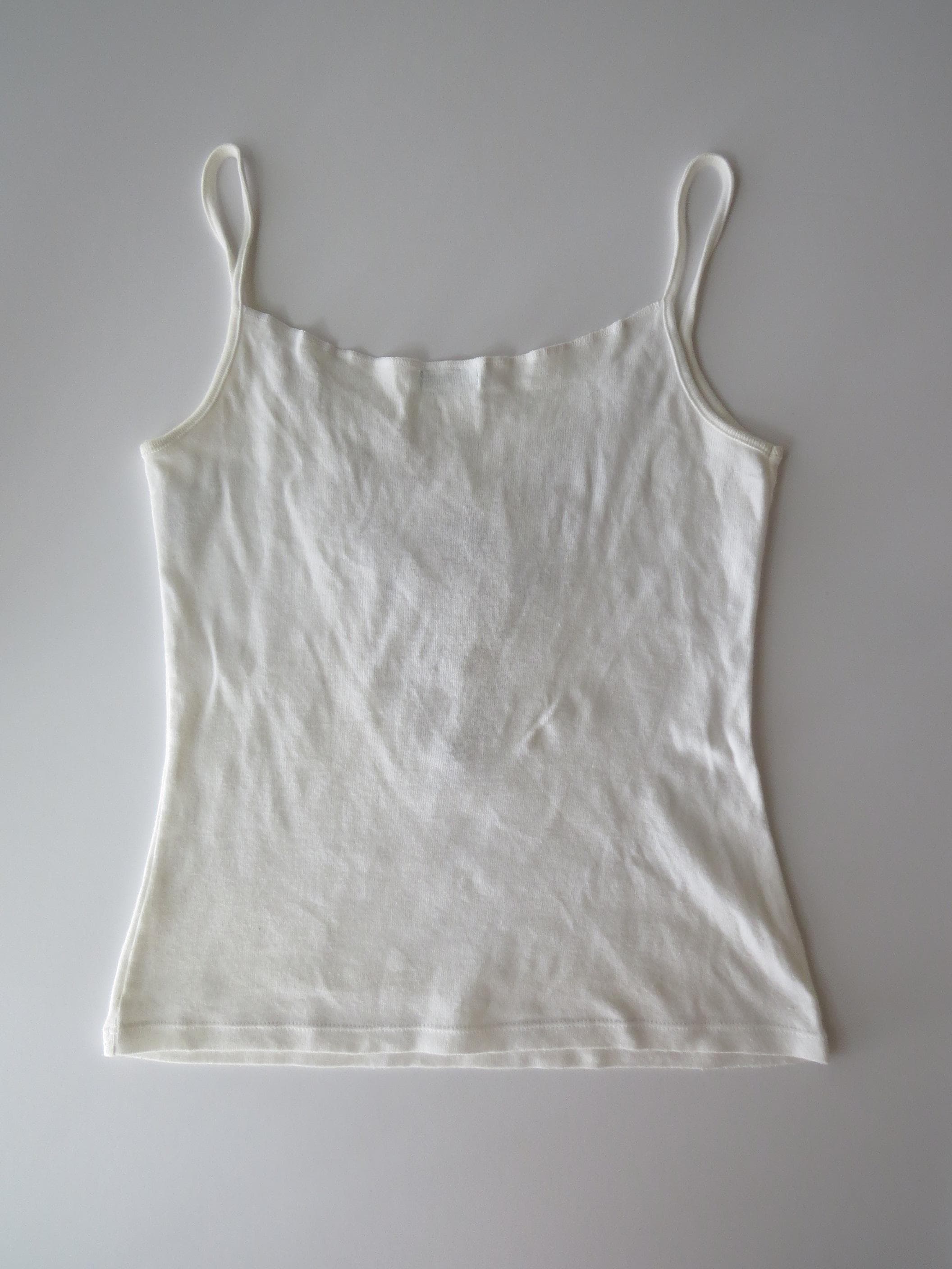 Vintage 00s Italian Benetton Beaded Tank Top, Sequined Mesh, 90s Minimalist, Made in Italy - Thumbnail 6