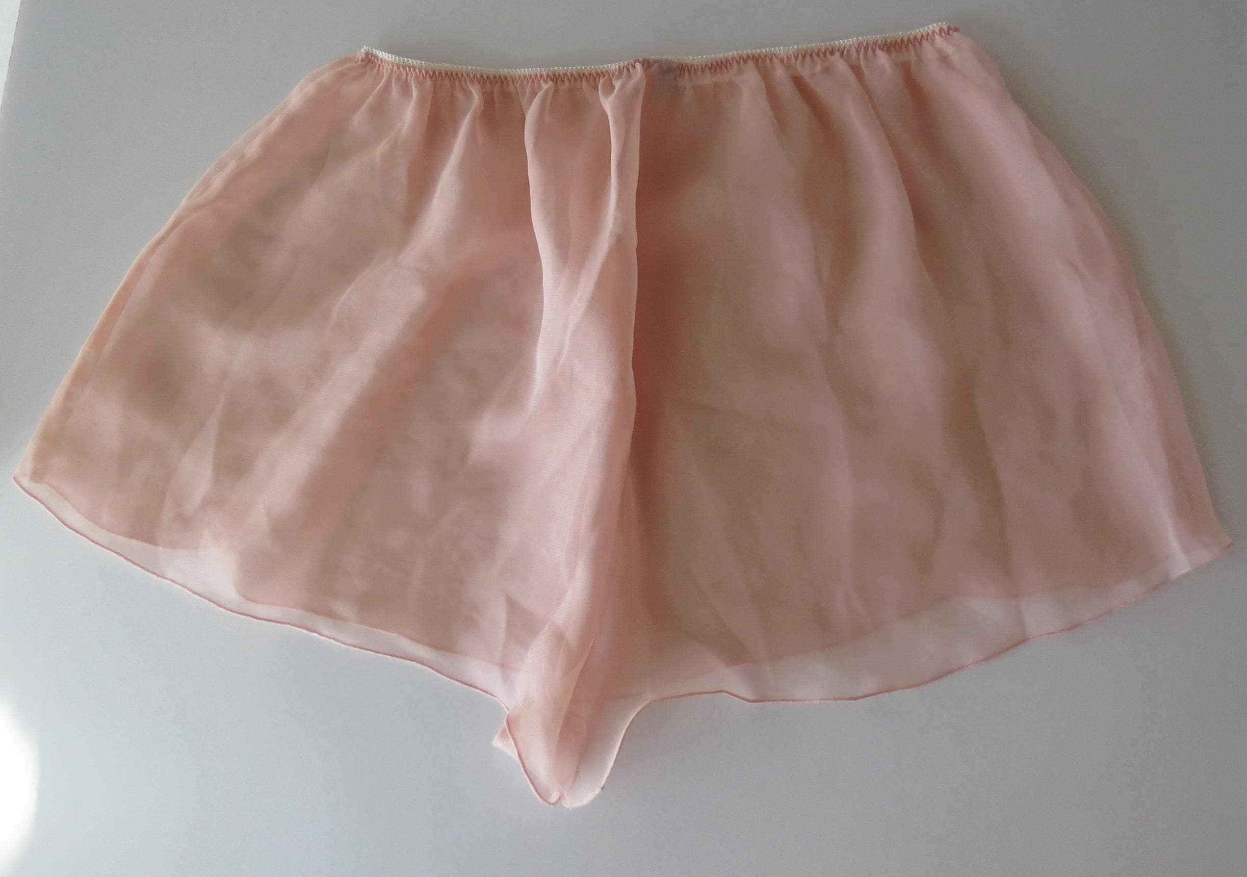 00s Italian Vintage Pink Mesh Lace Camisole + Shorts Matching Set Yamayay - Thumbnail 3