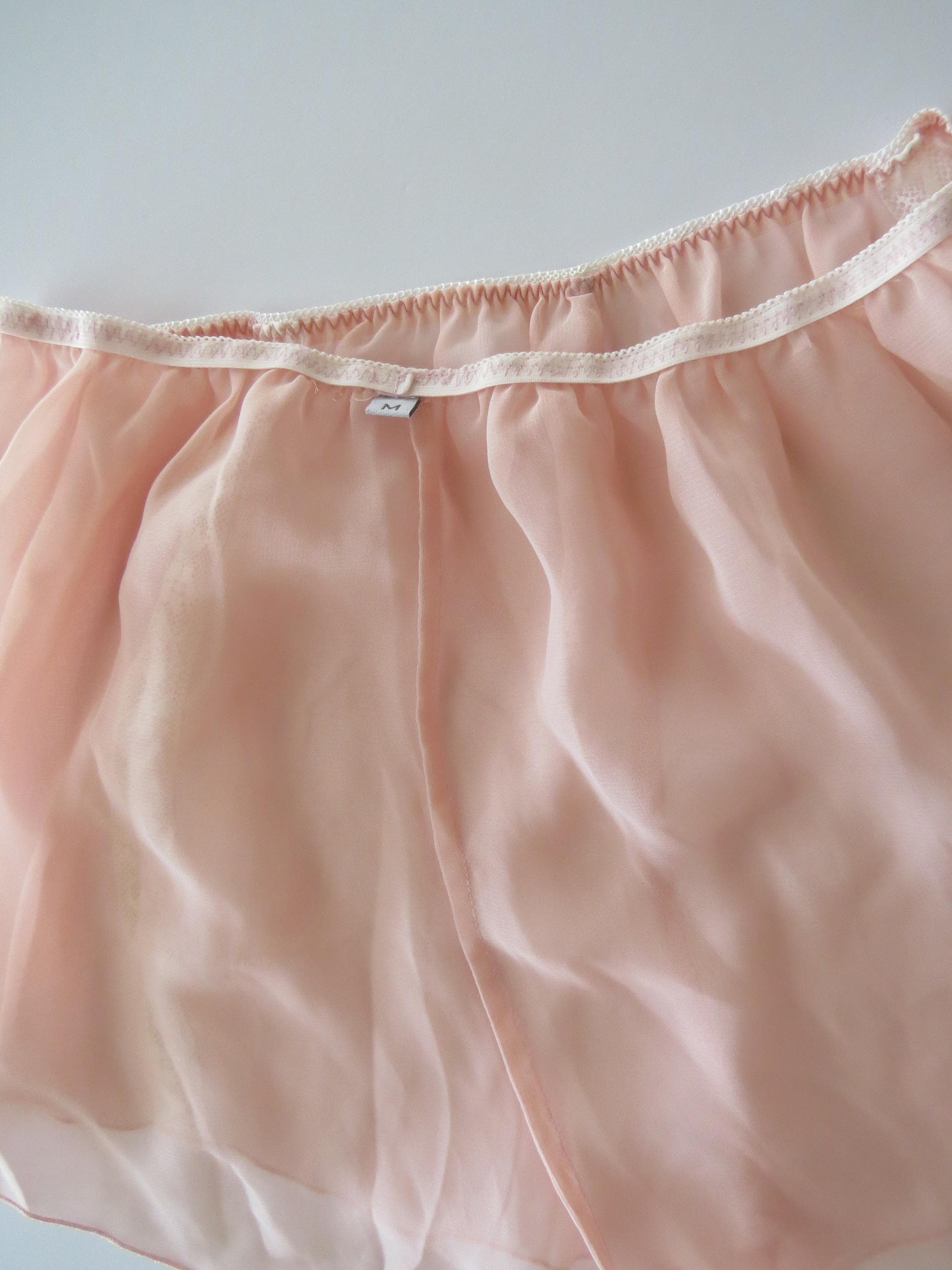 00s Italian Vintage Pink Mesh Lace Camisole + Shorts Matching Set Yamayay - Thumbnail 6