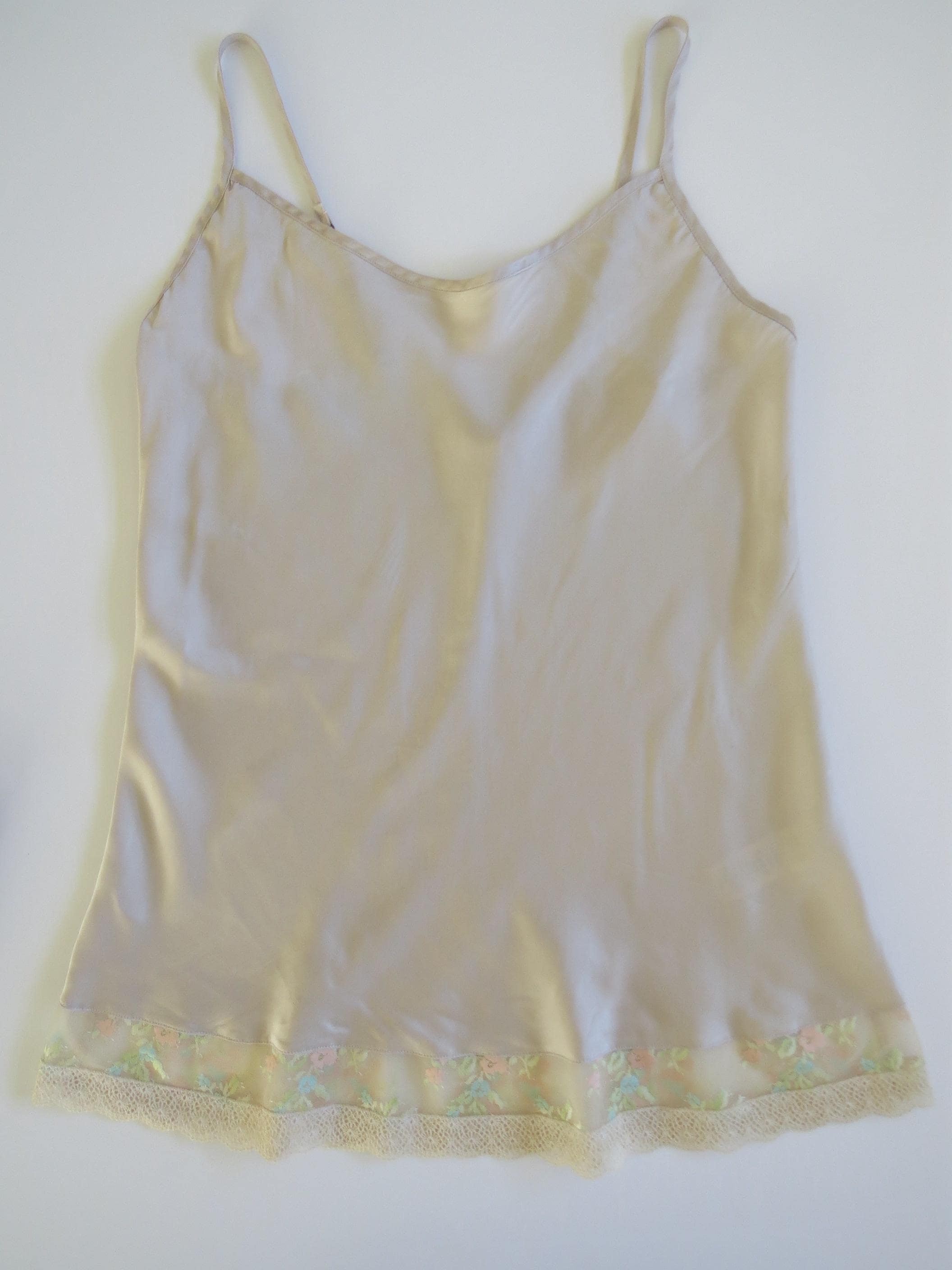 90s Vintage Italian 100% Silk Chemise/Slip Dress Bias Cut Champagne Muted Pink Intimissimi - Made in Italy - Thumbnail 3