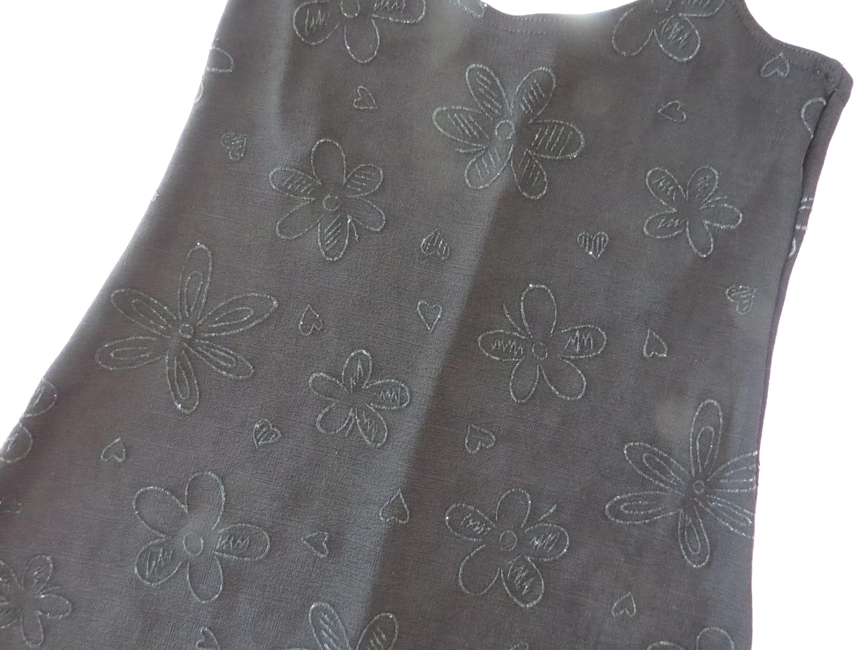 90s Vintage Topshop Glitter Flower Knit Mini Dress, Made in England - Thumbnail 5