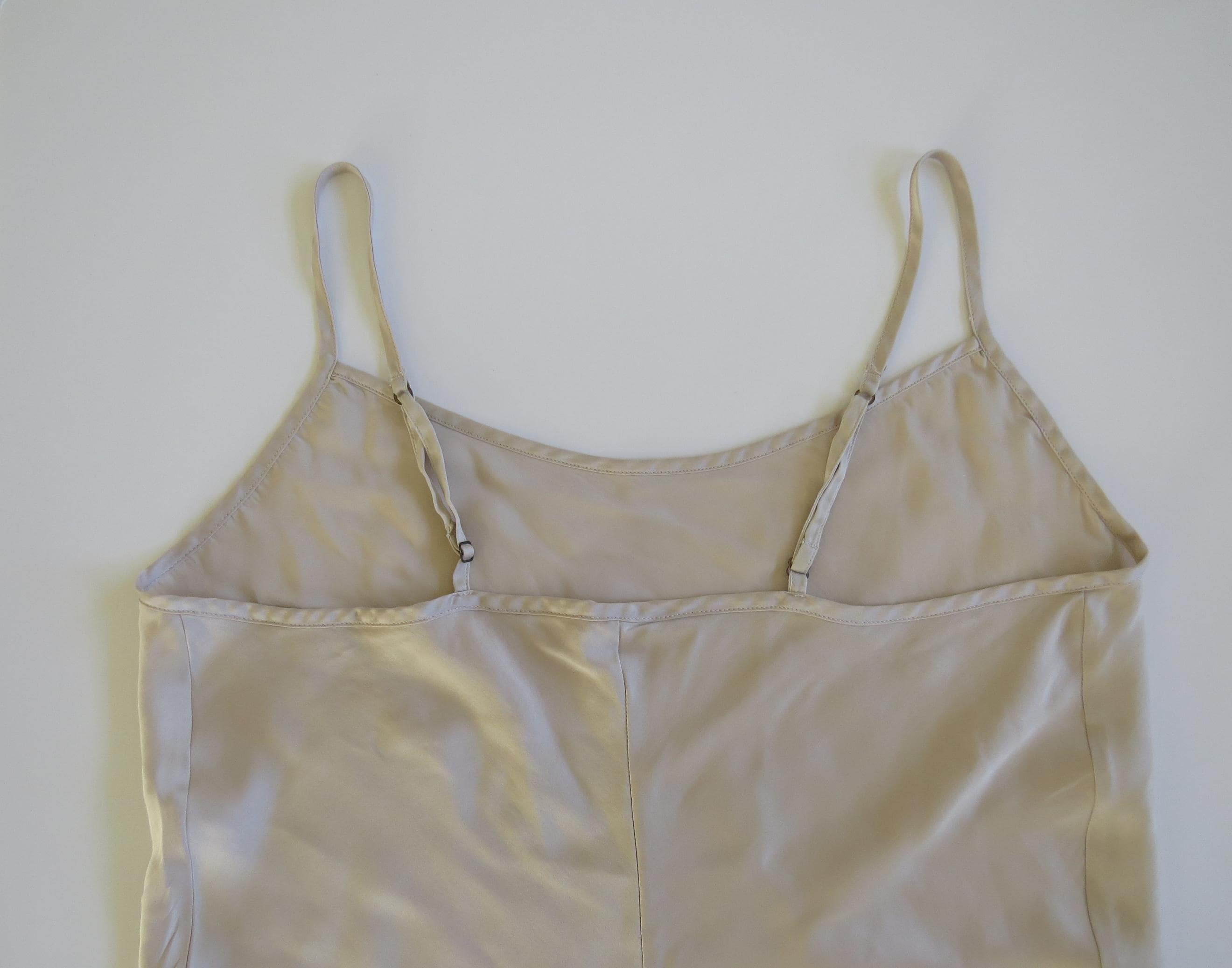 90s Vintage Italian 100% Silk Chemise/Slip Dress Bias Cut Champagne Muted Pink Intimissimi - Made in Italy - Thumbnail 7