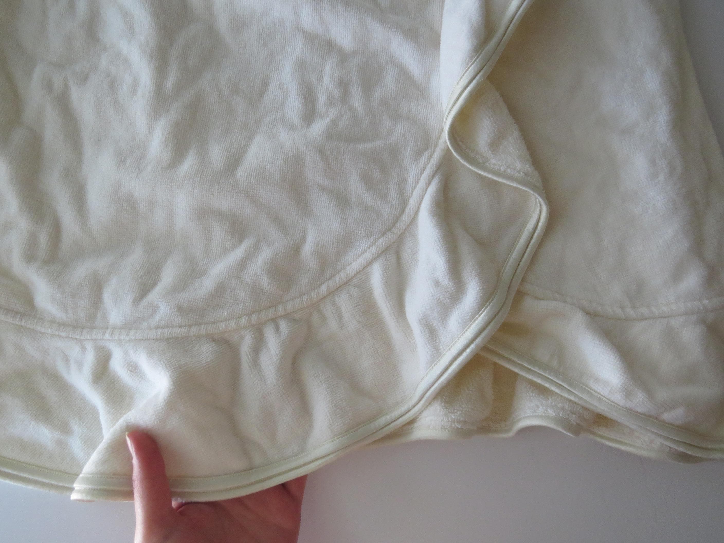 90s La Perla Vintage Italian Cream Off-White Cotton Terry Cloth Wrap Skirt - Luxury Beachwear - Thumbnail 5