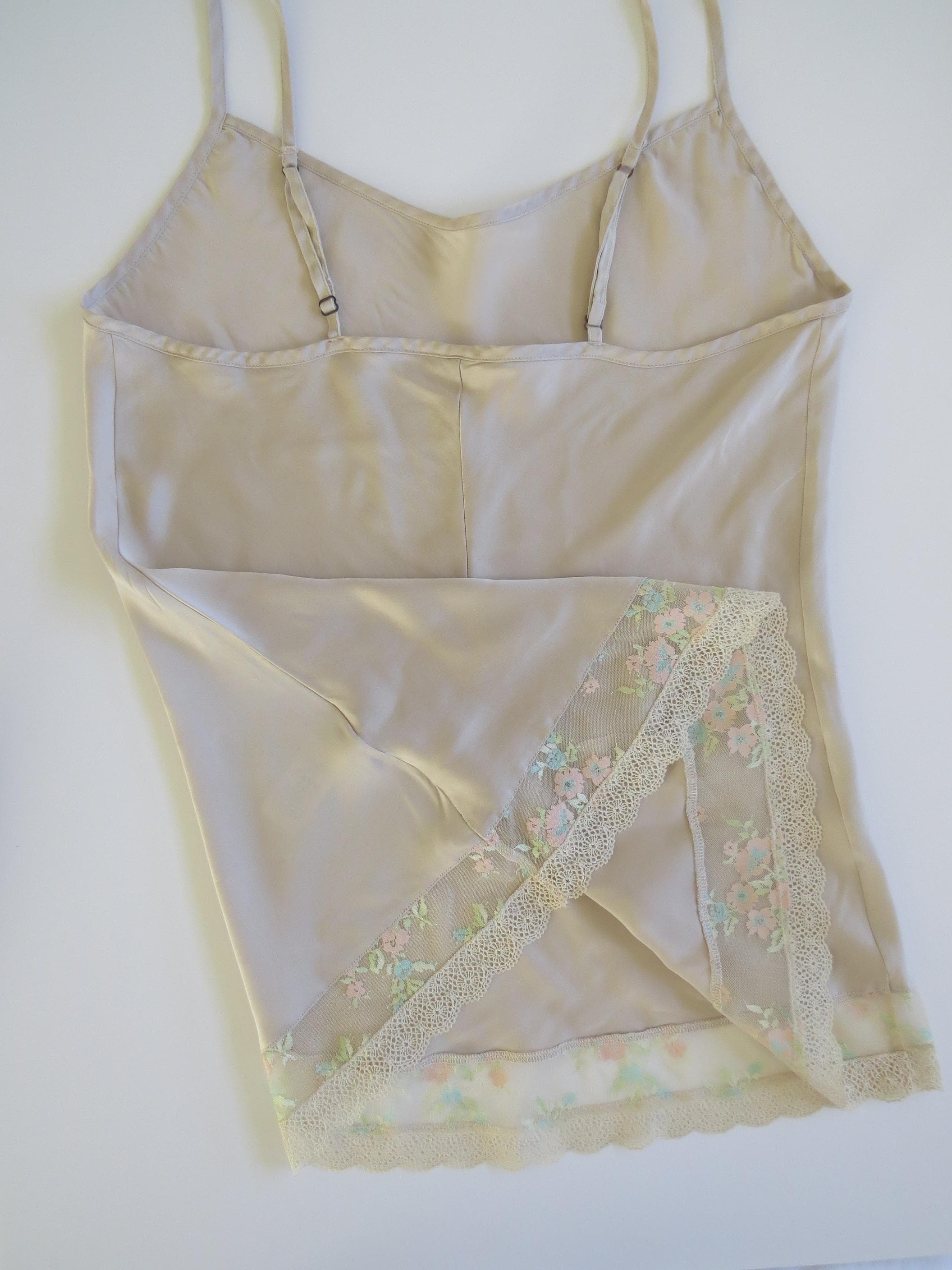 90s Vintage Italian 100% Silk Chemise/Slip Dress Bias Cut Champagne Muted Pink Intimissimi - Made in Italy