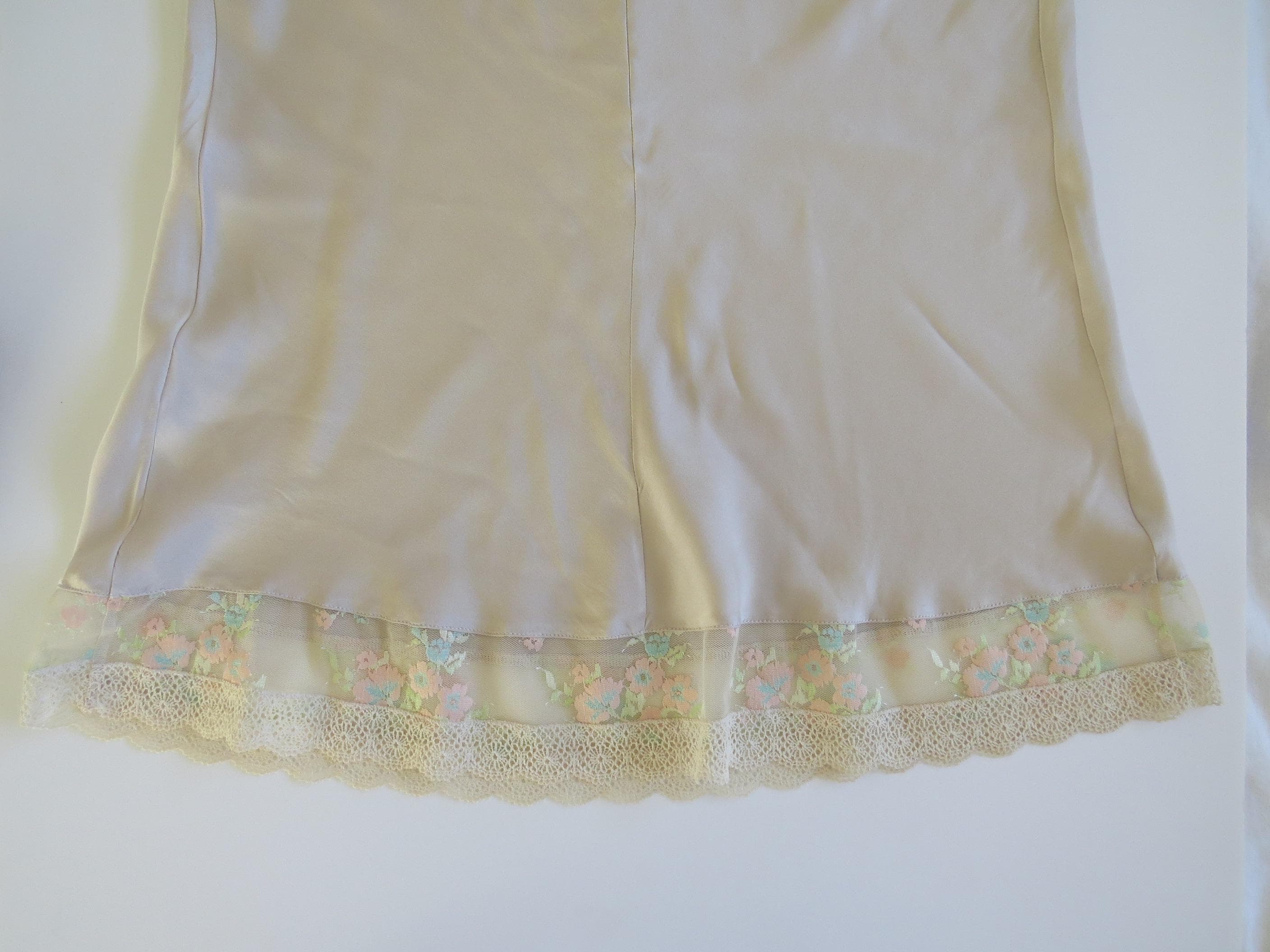 90s Vintage Italian 100% Silk Chemise/Slip Dress Bias Cut Champagne Muted Pink Intimissimi - Made in Italy - Thumbnail 8
