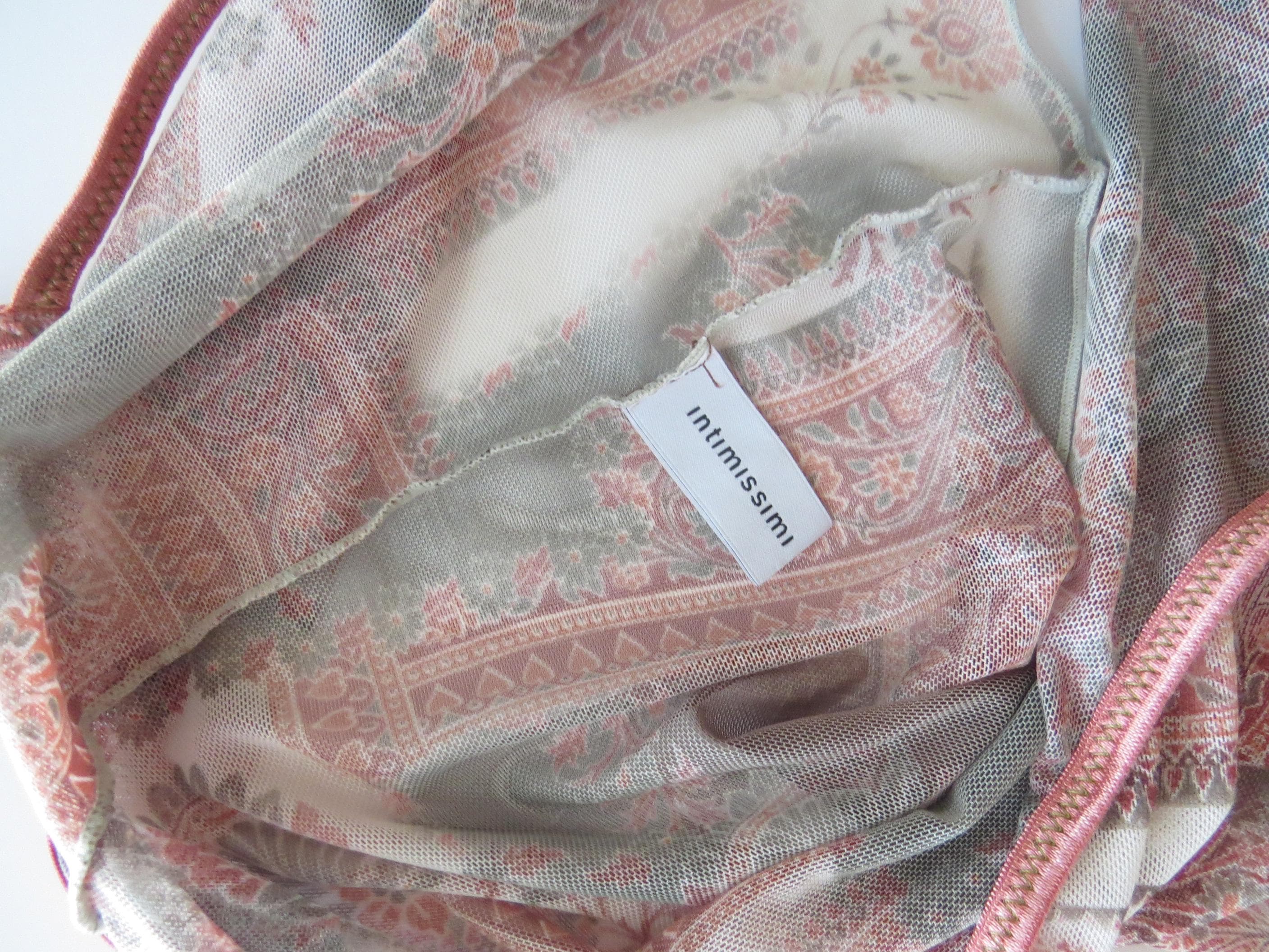 90s Italian Intimissimi Sheer Paisley Cami Top, Patchwork Print, Criss Cross Back - Thumbnail 6