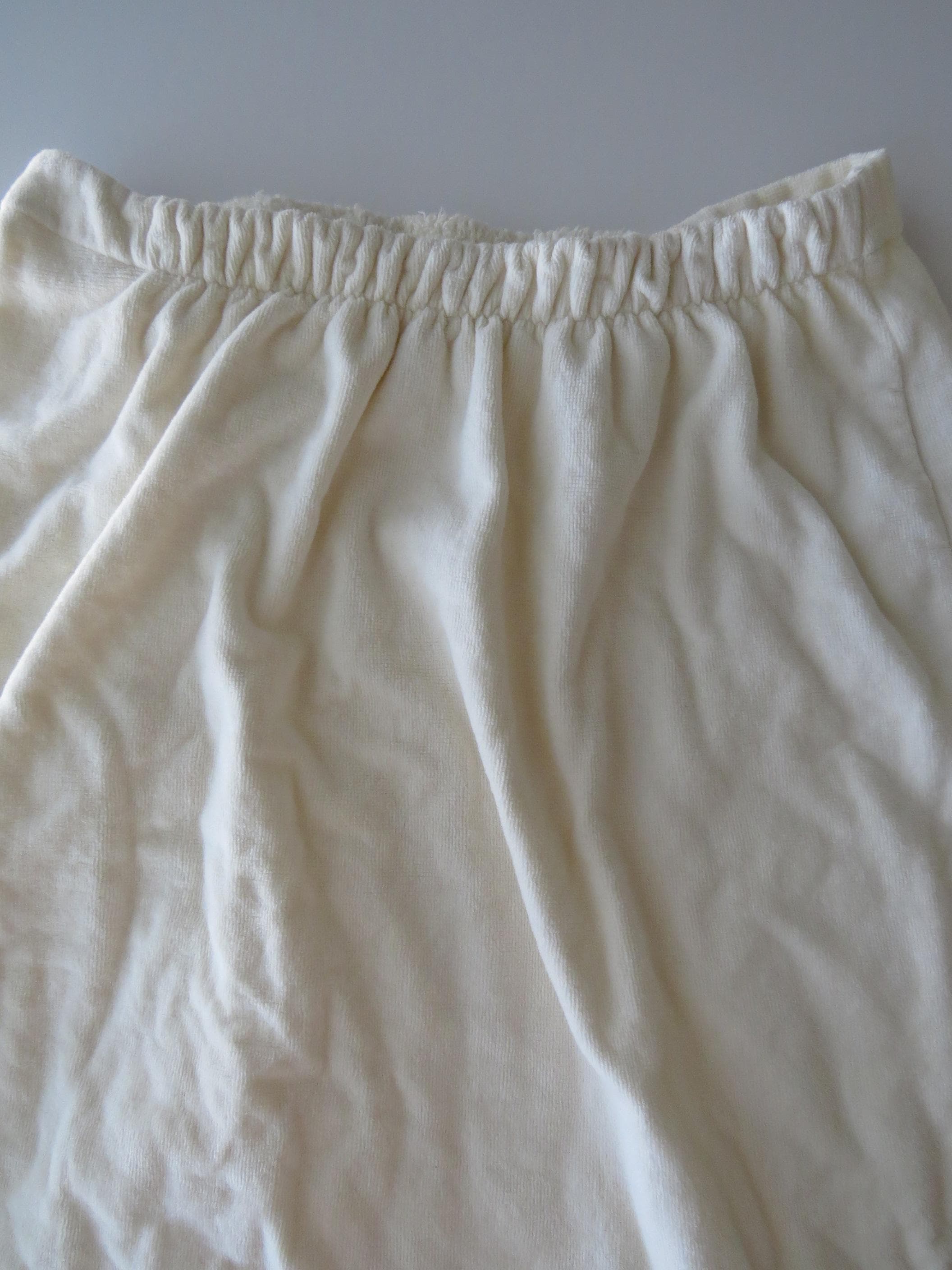 90s La Perla Vintage Italian Cream Off-White Cotton Terry Cloth Wrap Skirt - Luxury Beachwear - Thumbnail 7