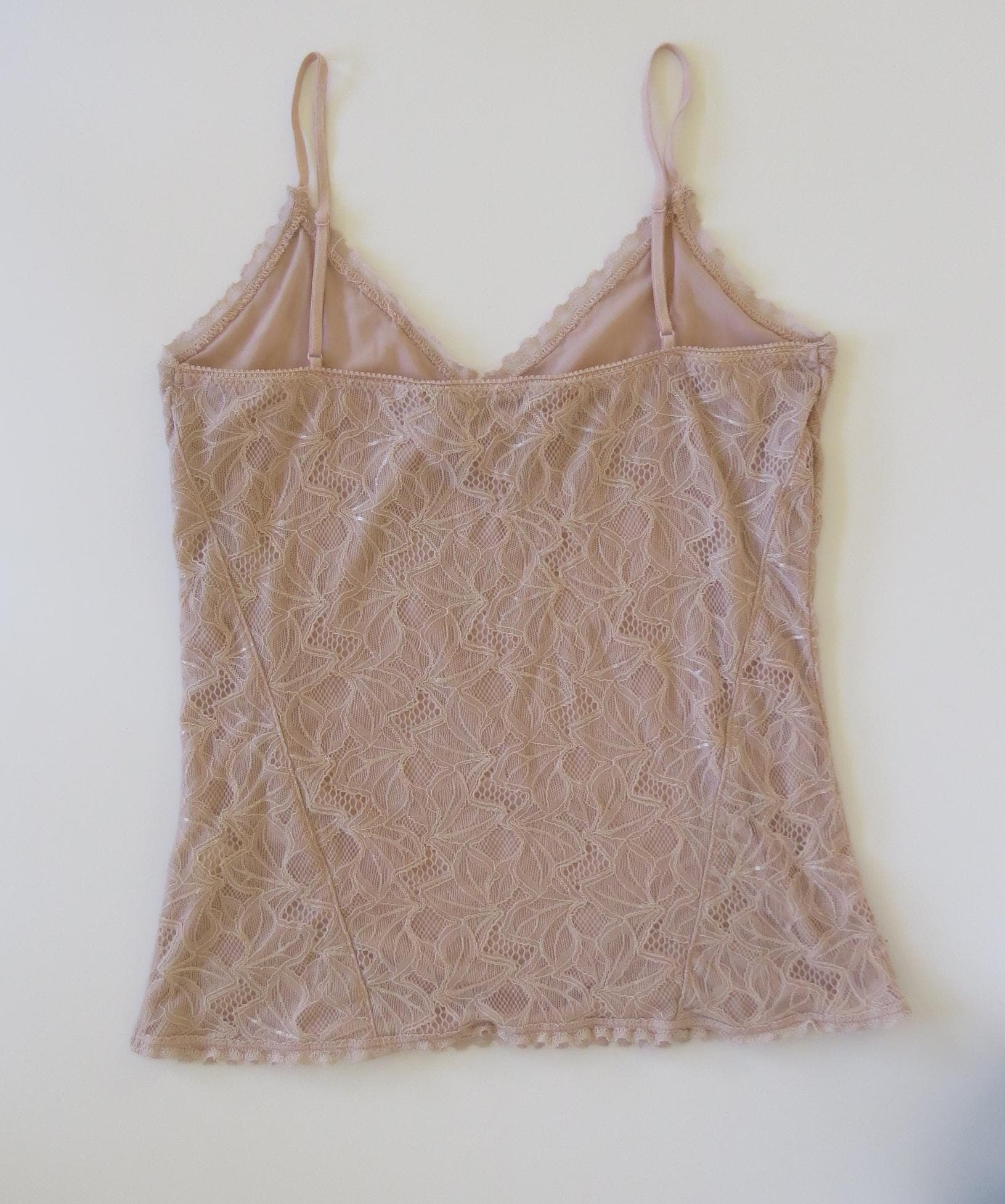 Vintage Italian Garcia Jeans Lace Pale Pastel Pink Camisole Top - Thumbnail 7