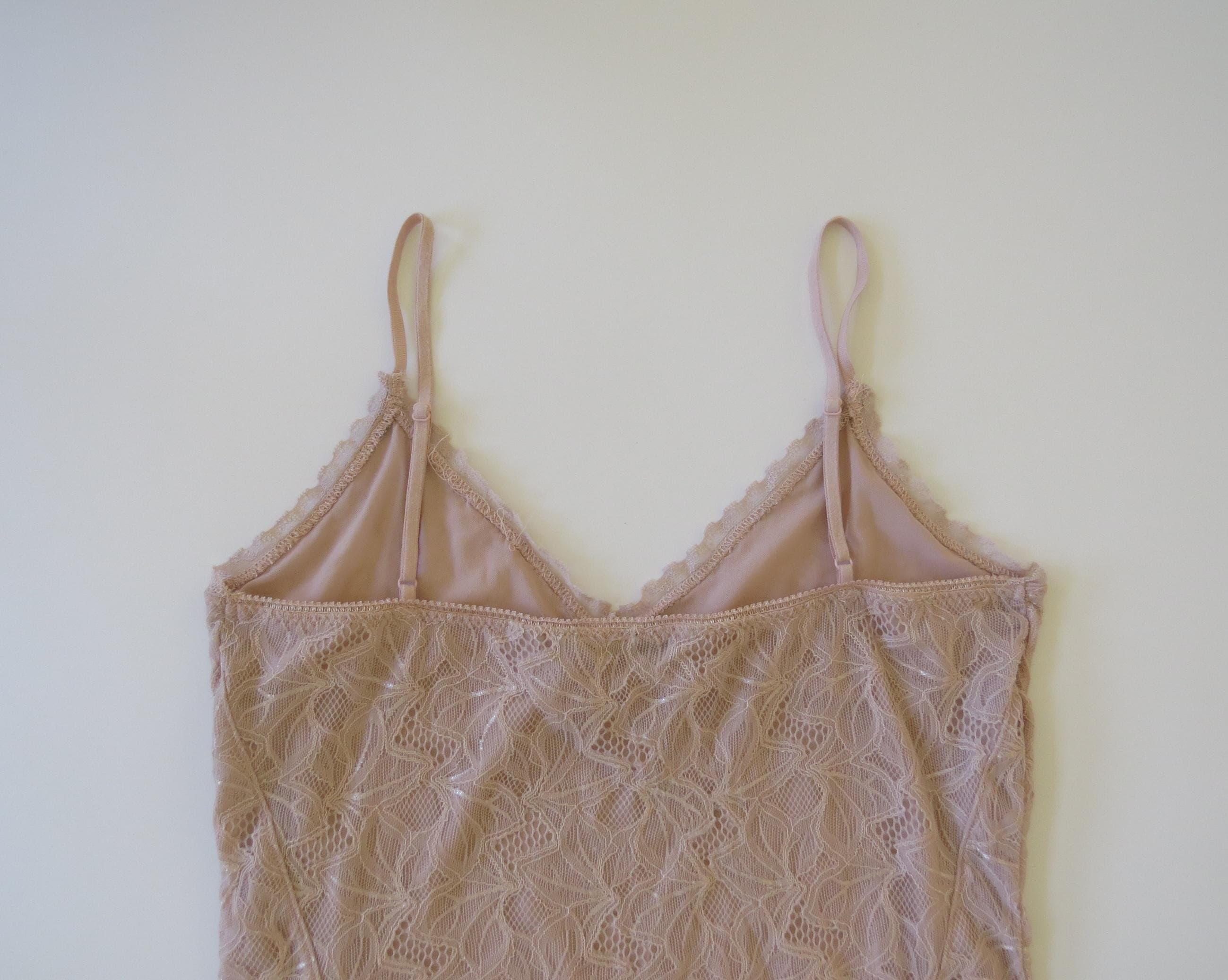 Vintage Italian Garcia Jeans Lace Pale Pastel Pink Camisole Top - Thumbnail 4