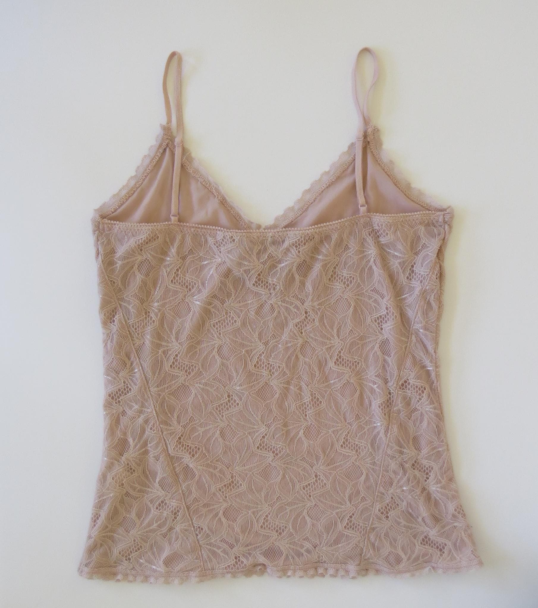 Vintage Italian Garcia Jeans Lace Pale Pastel Pink Camisole Top - Thumbnail 6