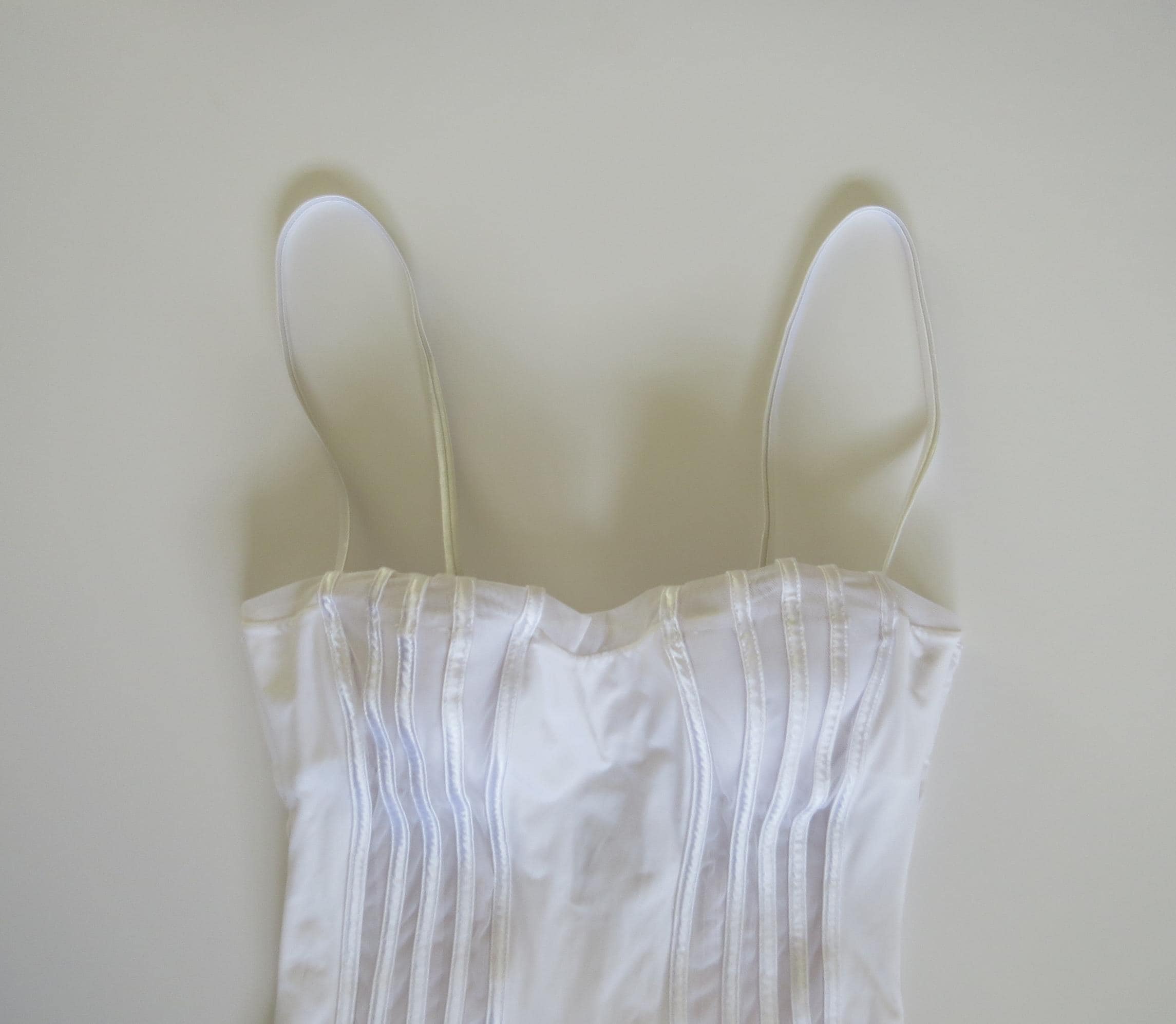 Vintage 00s La Perla White Mesh Paneled One-Piece Swimsuit Graphique Collection - Thumbnail 8