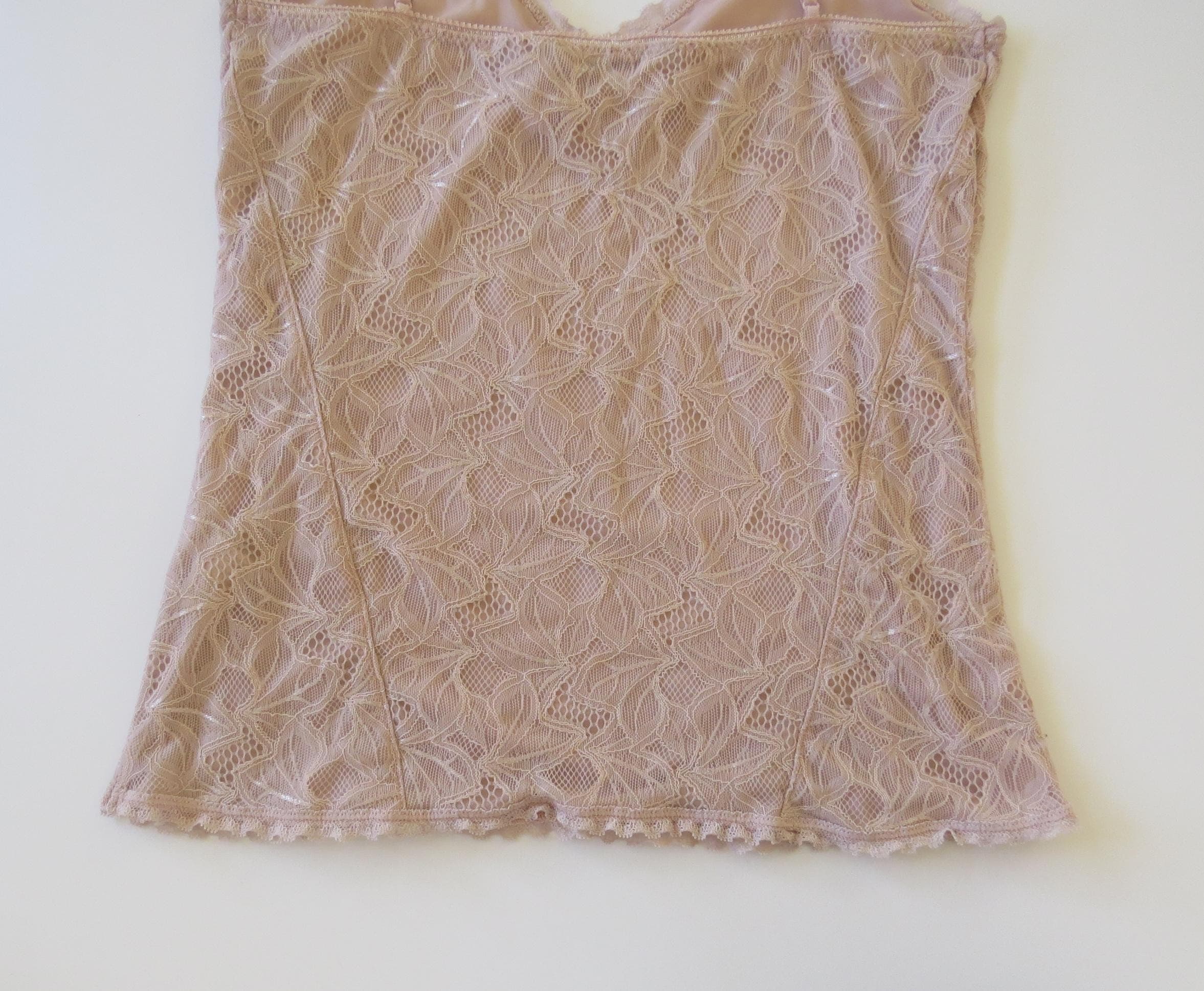 Vintage Italian Garcia Jeans Lace Pale Pastel Pink Camisole Top - Thumbnail 8