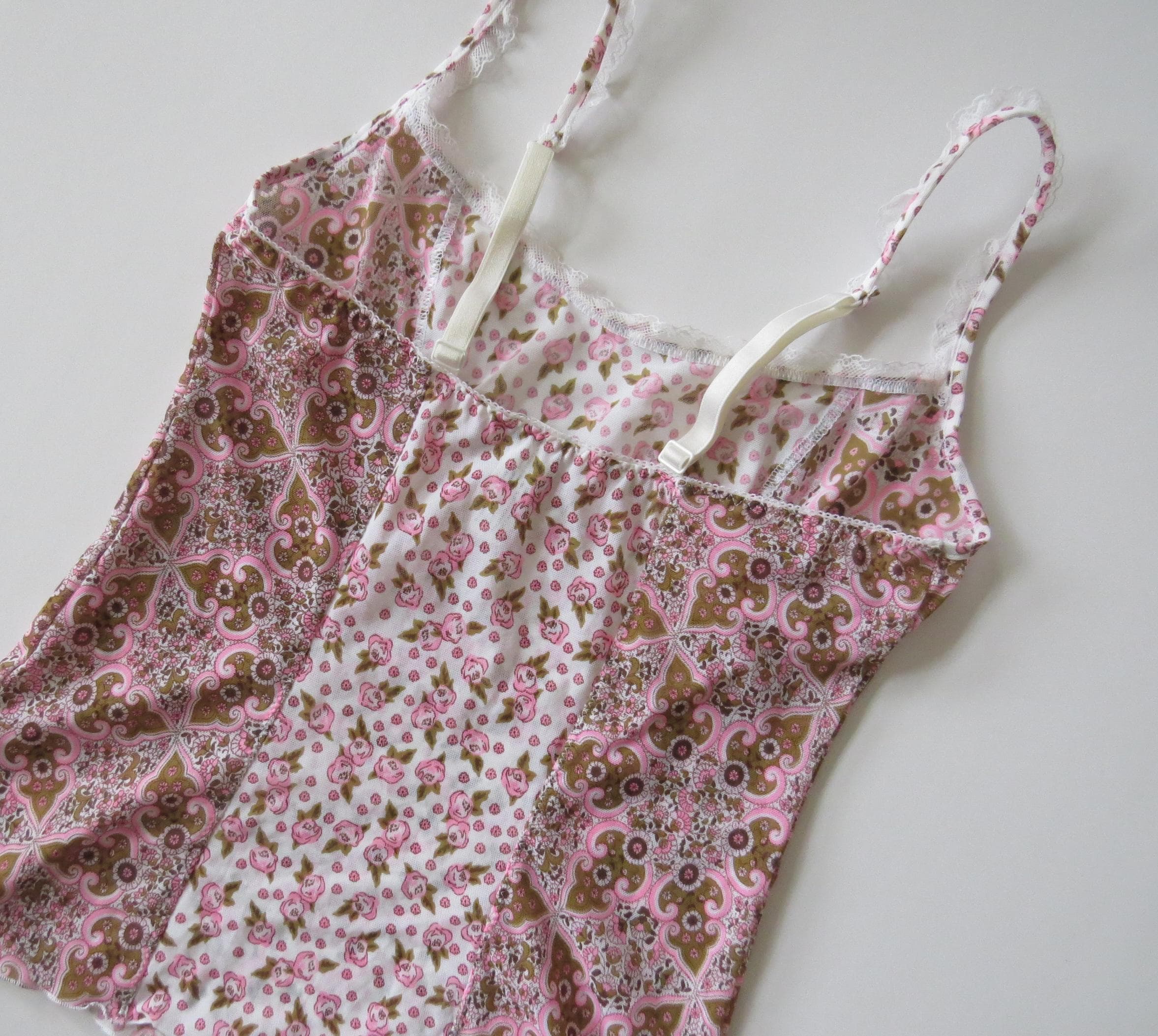 Vintage Italian Intimissimi Floral Paisley Camisole Set, 2000s - Thumbnail 2