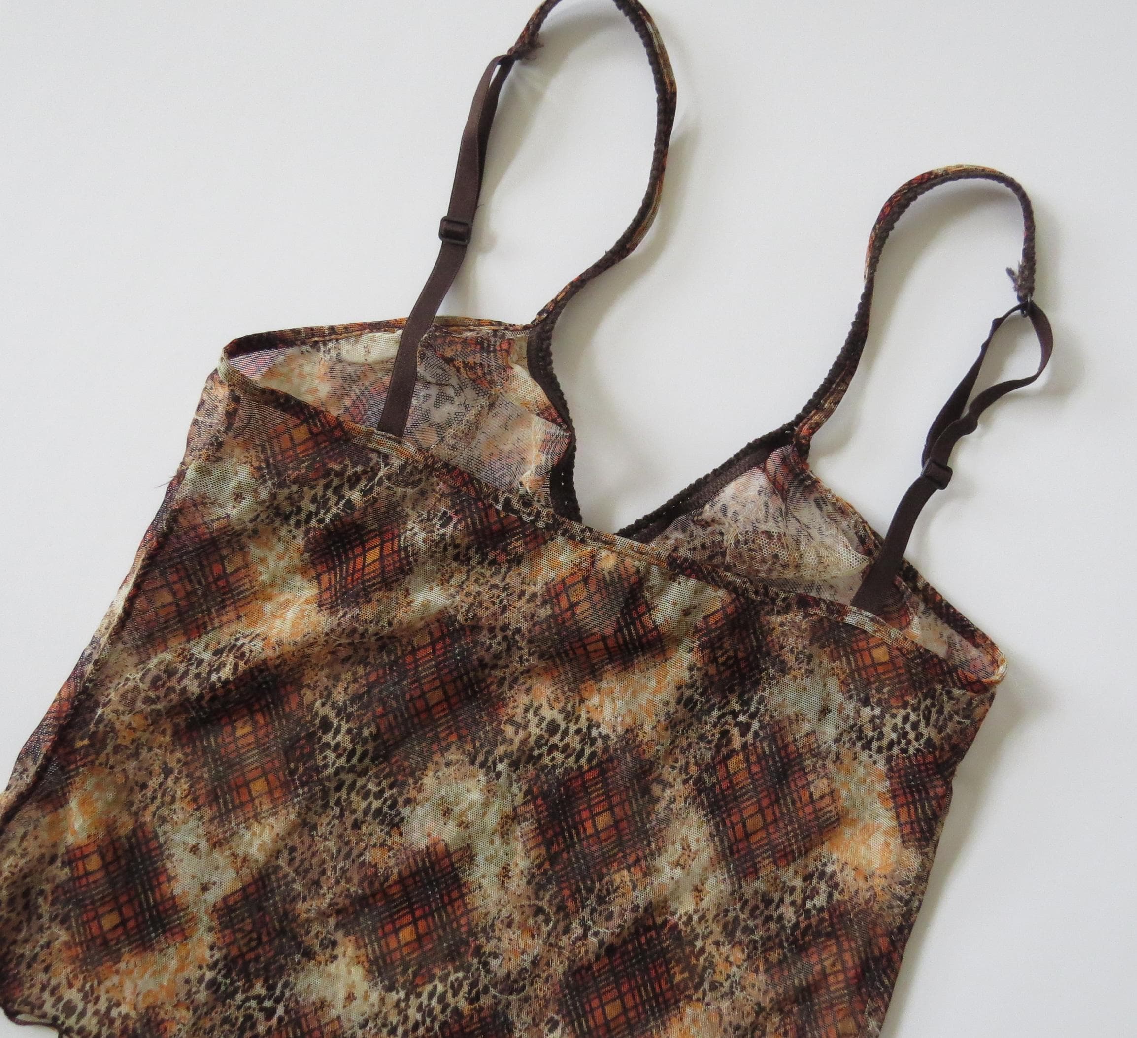 Vintage Italian Intimissimi 2000s Micro Print Camisole - Fall/Winter 2002–2003 Italy - Thumbnail 5