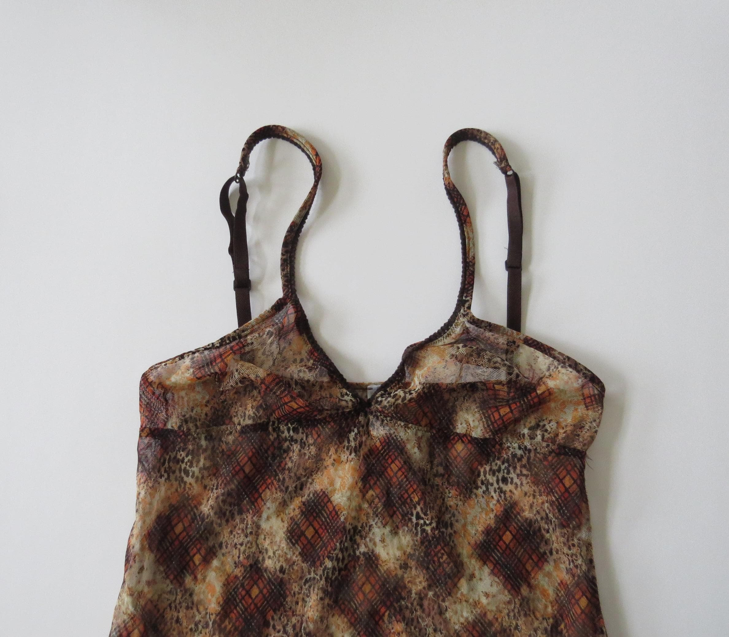 Vintage Italian Intimissimi 2000s Micro Print Camisole - Fall/Winter 2002–2003 Italy - Thumbnail 2