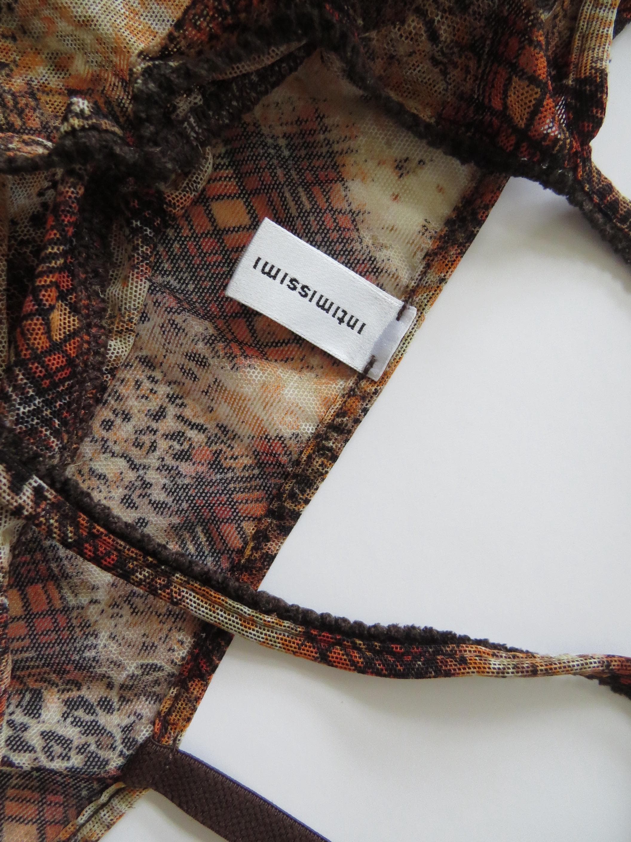 Vintage Italian Intimissimi 2000s Micro Print Camisole - Fall/Winter 2002–2003 Italy - Thumbnail 3
