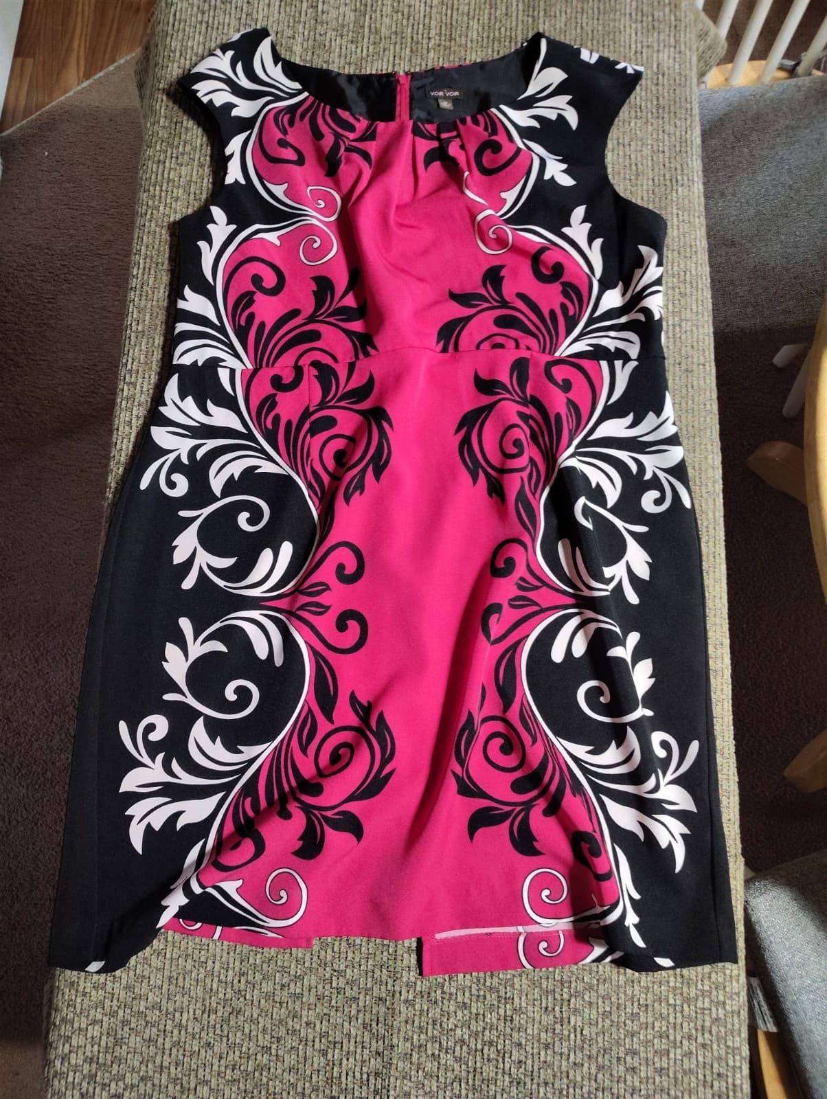 VOIR VOIR Dress Women's 18 Sleeveless Summer Pink Black White