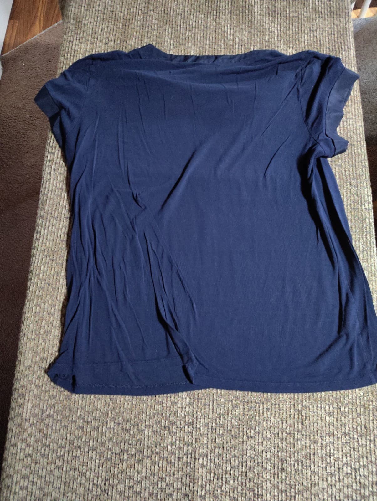 Chicos Navy Blue Short Sleeve Blouse - Women Chicos size 3 - Thumbnail 6