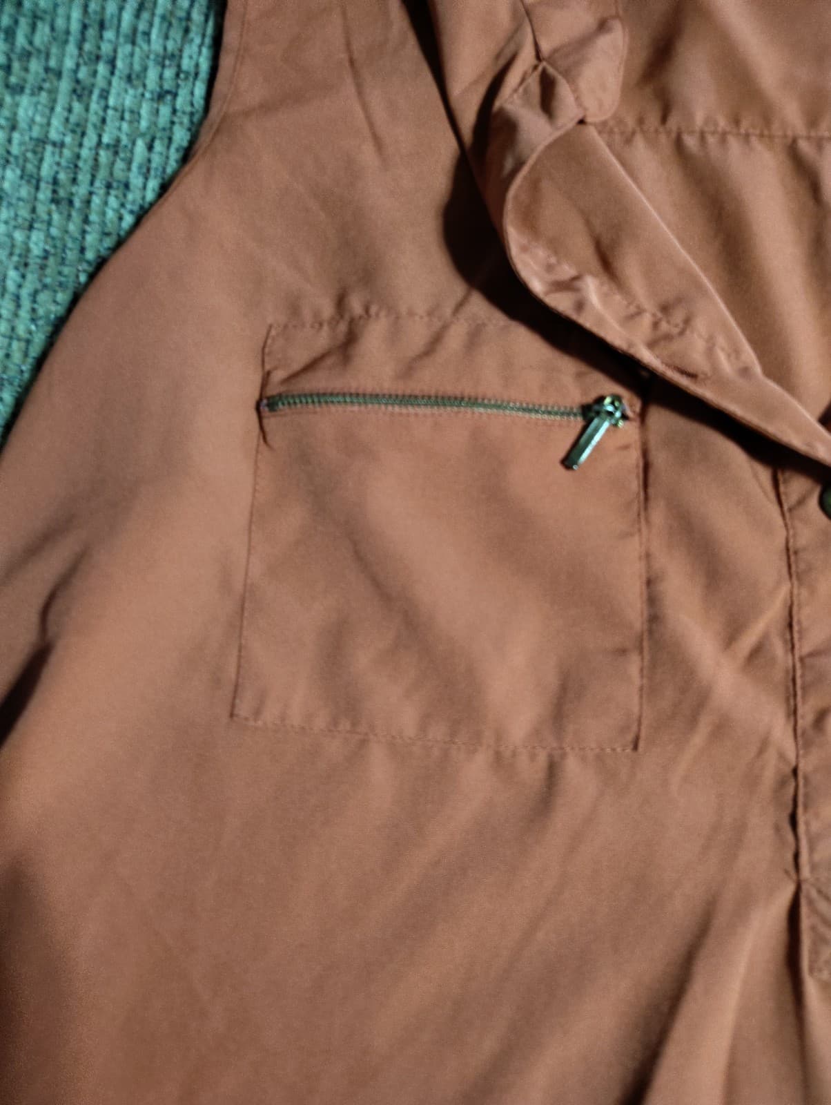 Mileage Brown V-Neck Safari Sleeveless Pockets Top Sz XL - Thumbnail 2
