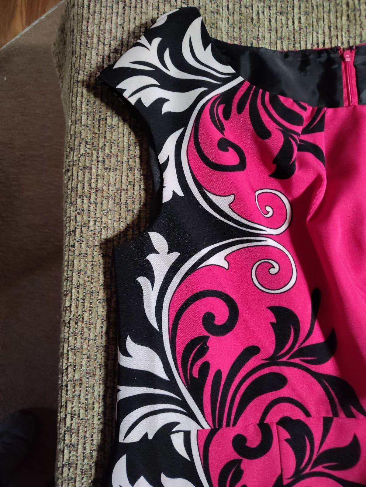 VOIR VOIR Dress Women's 18 Sleeveless Summer Pink Black White - Thumbnail 2