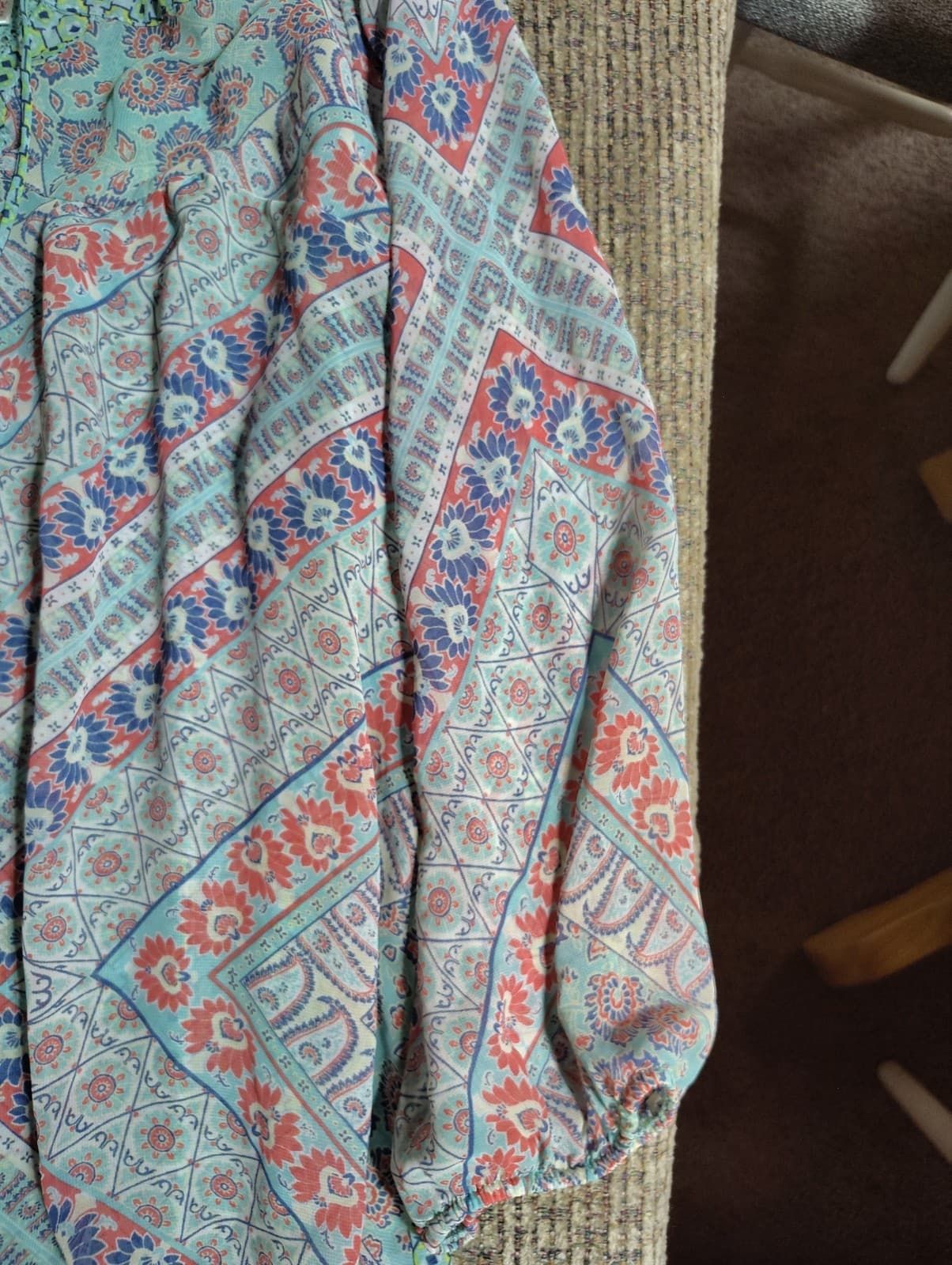 Fig & Flower Anthropologie Blouse 2X Peasant Boho - Thumbnail 3