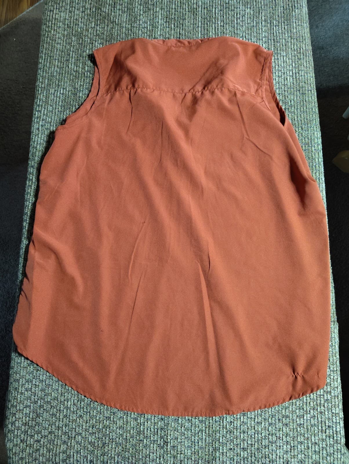 Mileage Brown V-Neck Safari Sleeveless Pockets Top Sz XL - Thumbnail 6