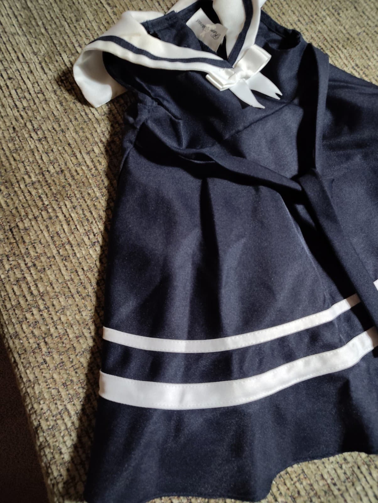 Bonnie Jean Baby Girls Sailor Nautical Navy Uniforms Back to school dress 18M - Thumbnail 2