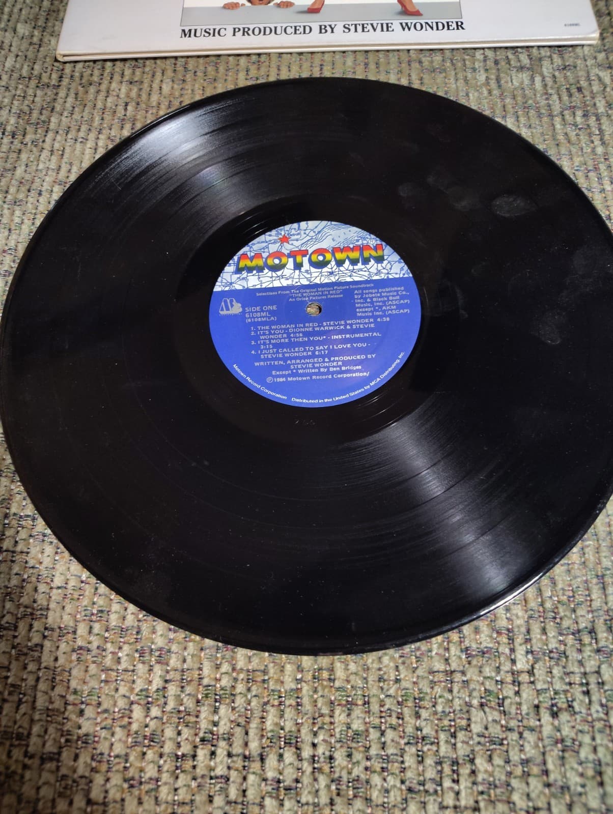 The Woman In Red Soundtrack Record LP Vinyl Original Press 1984 Stevie Wonder - Thumbnail 2