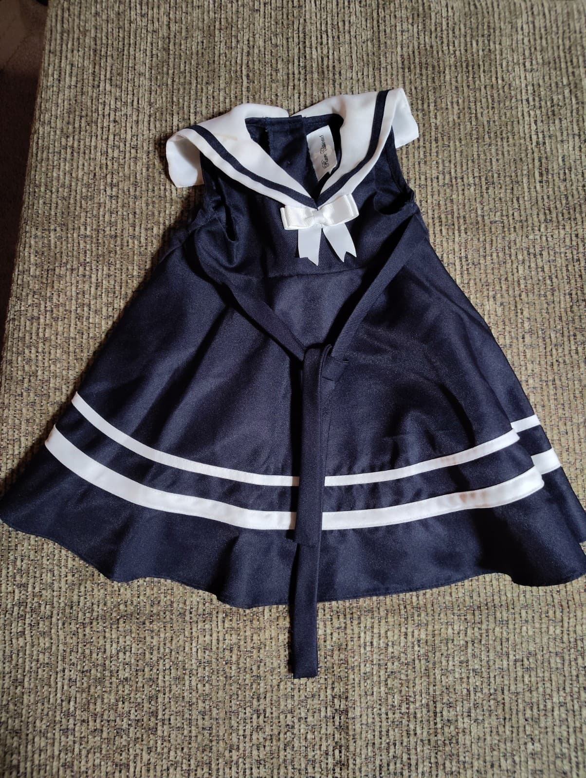 Bonnie Jean Baby Girls Sailor Nautical Navy Uniforms Back to school dress 18M