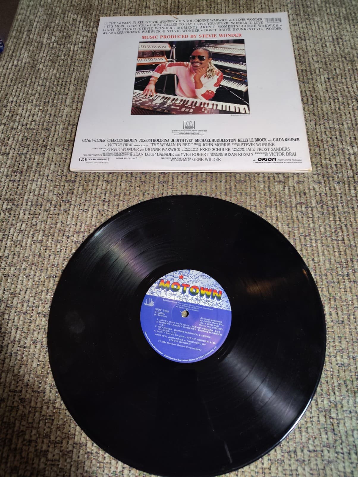 The Woman In Red Soundtrack Record LP Vinyl Original Press 1984 Stevie Wonder - Thumbnail 3