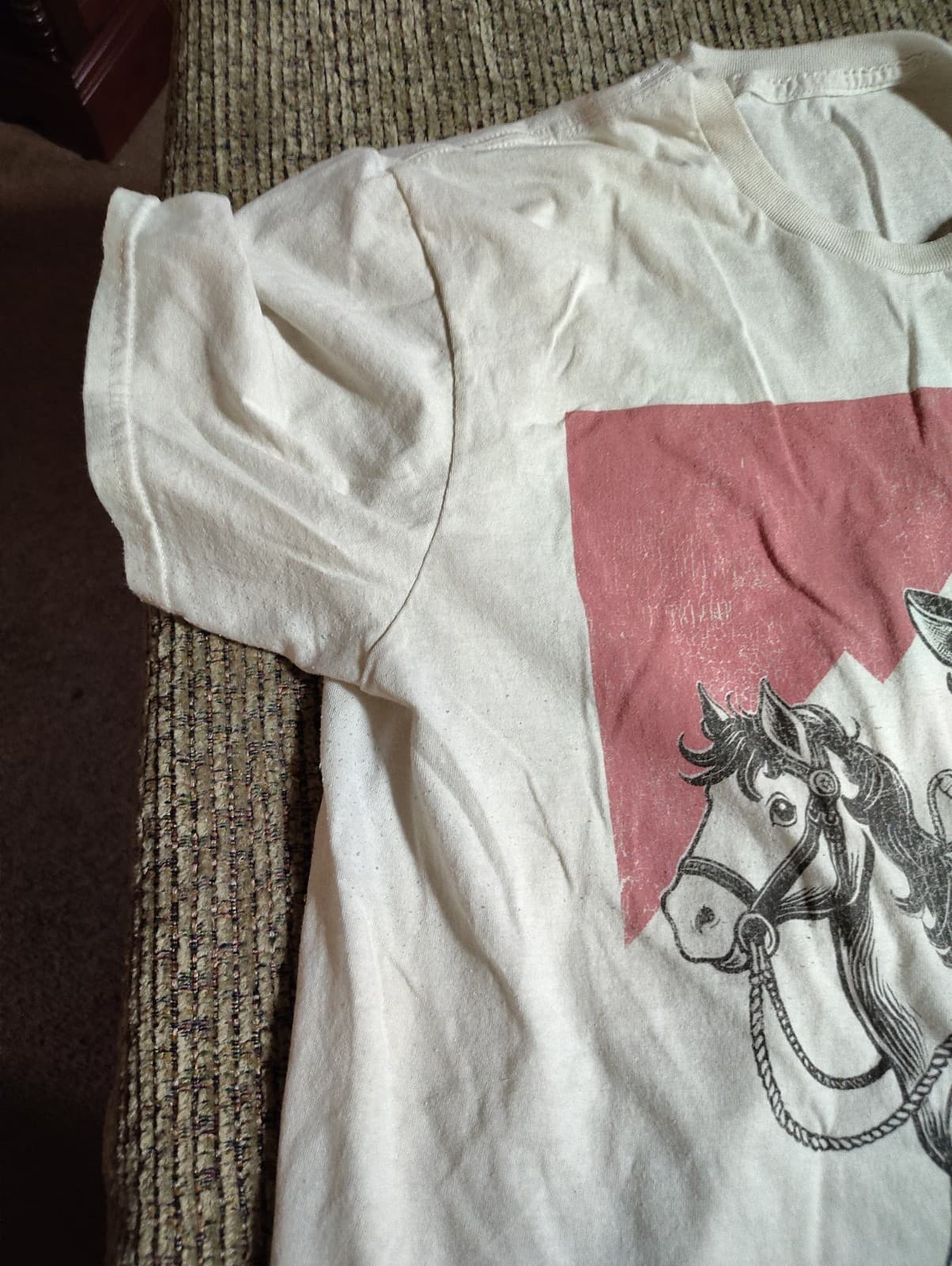 Betty Boop Cowgirl Design Sand Short Sleeve T shirt Size XL - Thumbnail 2