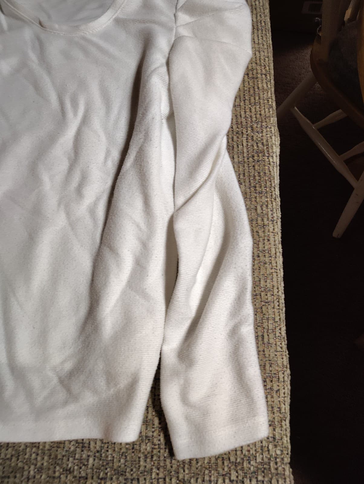 Nine West white long -sleeved top with puff sleeves XL - Thumbnail 3