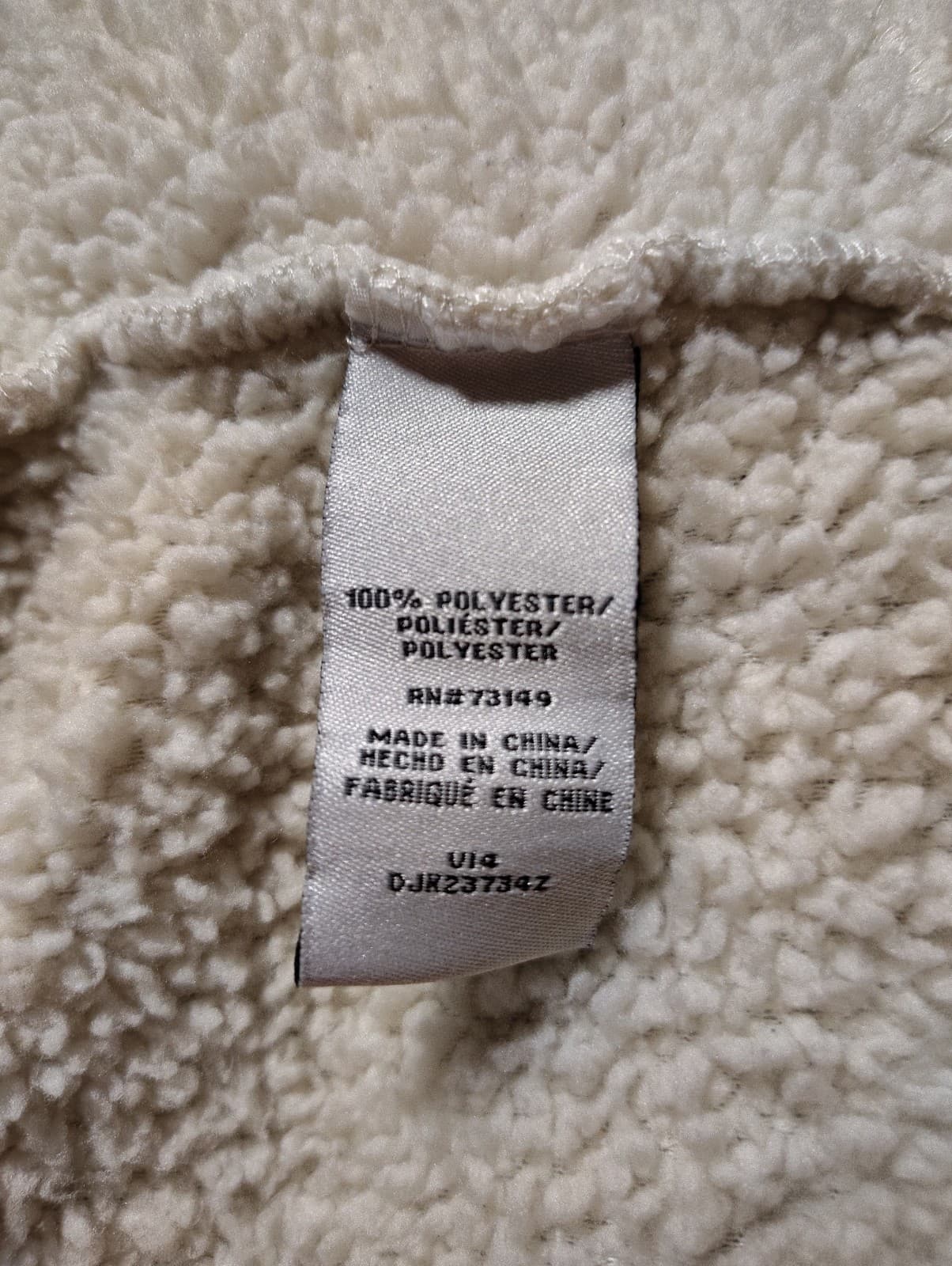 Dictionary Sherpa Hooded Cardigan Jacket Women’s Large Cream Teddy Fleece Cozy - Thumbnail 10