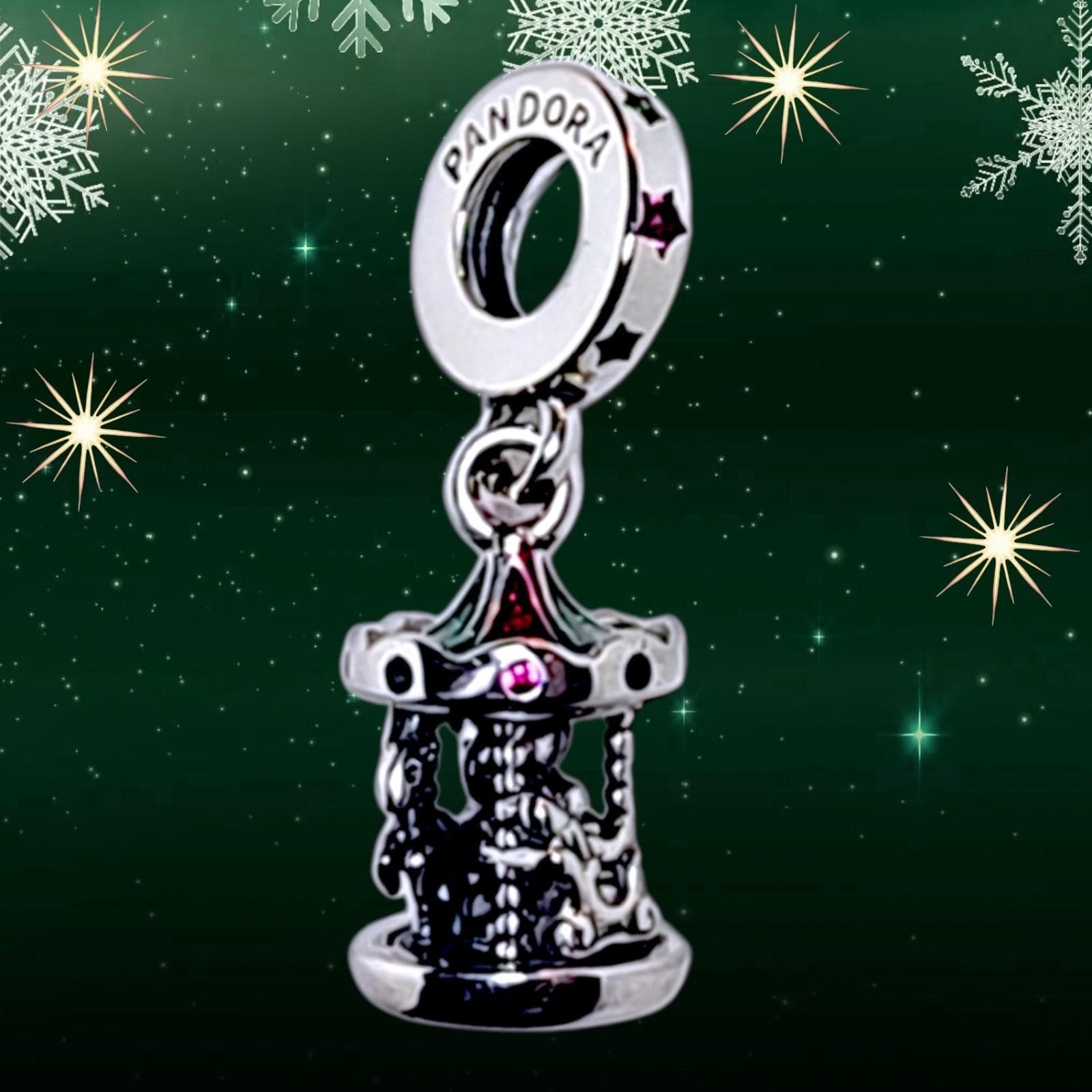 PANDORA Bead Spinning Carousel Dangle Charm 793586C01 - Thumbnail 7