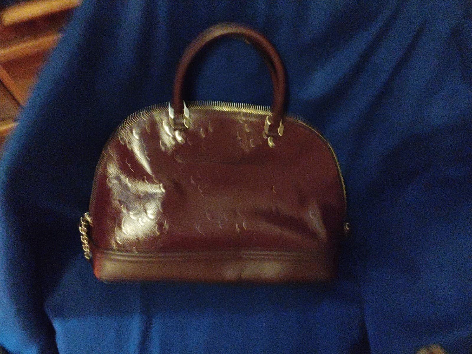 Coach Satchel ‘Sierra’ Oxblood Burgundy Signature C Debossed Patent Leather - Thumbnail 2