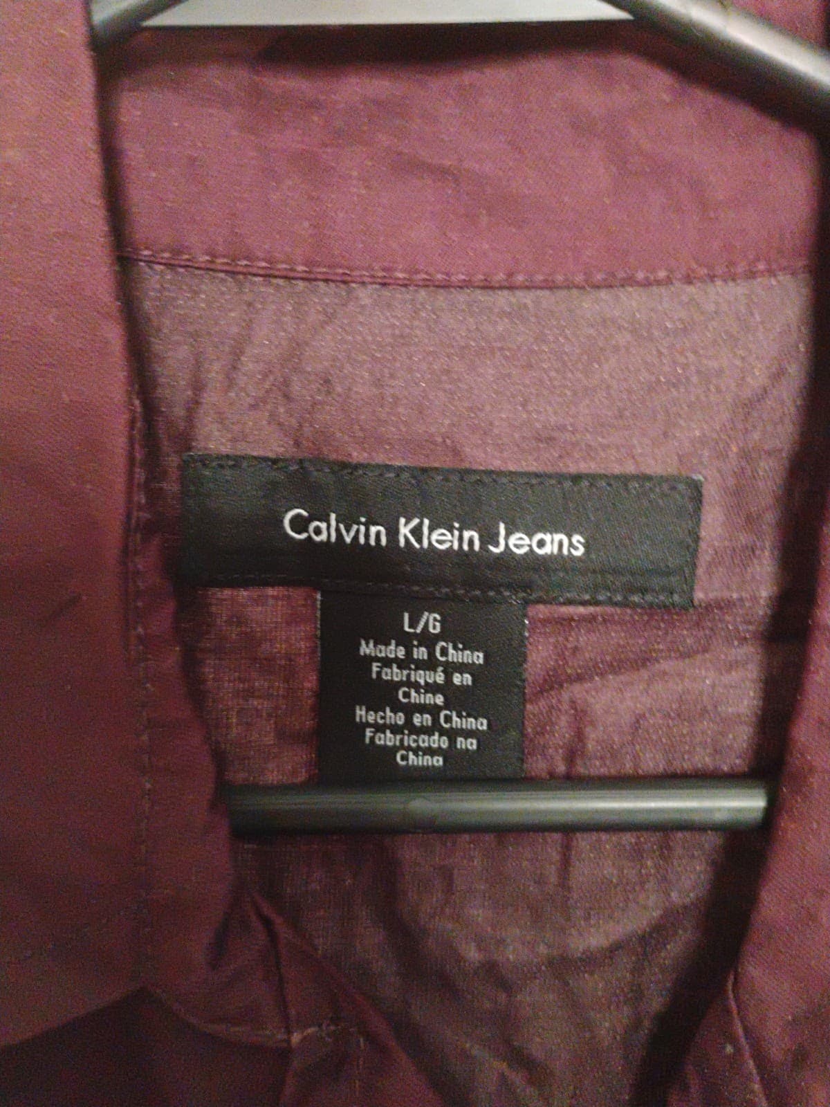 Calvin Klein Jeans Belted Button-Up Dark Red Jacket - Thumbnail 2