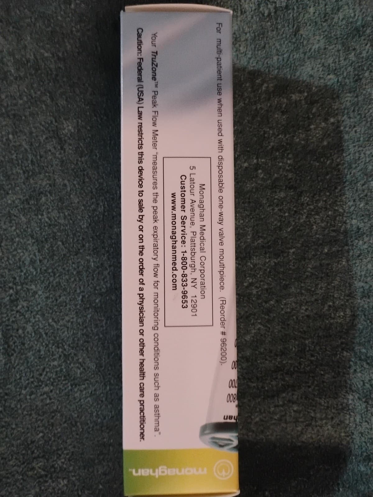 TruZone Peak Flow Meter 96510 by Monaghan –New In Box - Thumbnail 2
