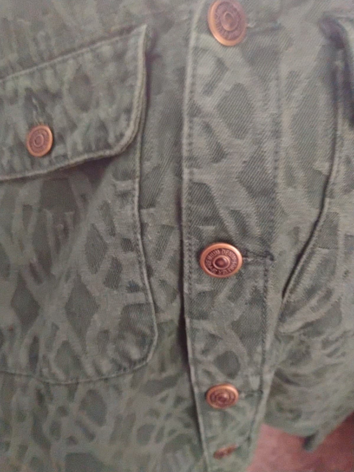 NWT! FOREVER 21 WICKED Size Medium Men's Green Denim Jacket RARE The Musical - Thumbnail 5