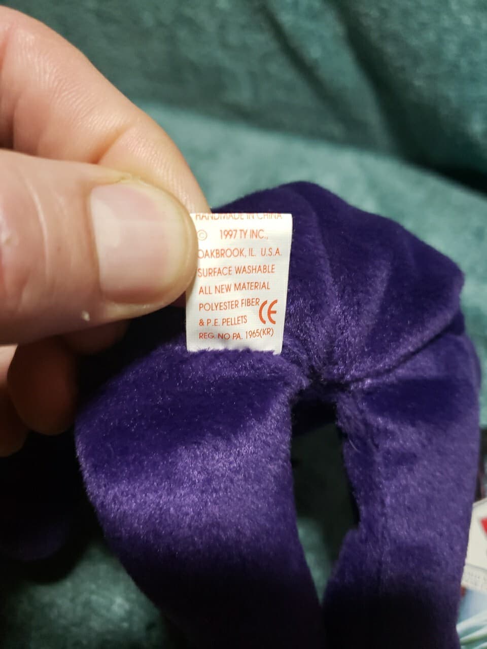 1997 Princess Diana Beanie Baby First Edition. Rare Beanie Baby With Errors - Thumbnail 5