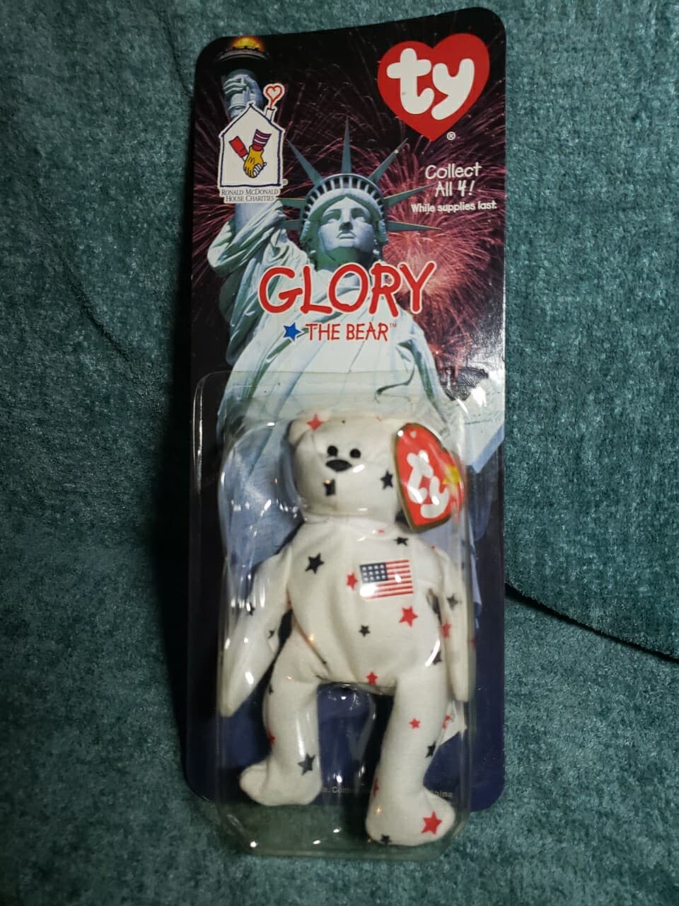 NEW SEALED TY Glory the Bear Beanie baby McDonalds Box And Tag Errors RARE - Thumbnail 4