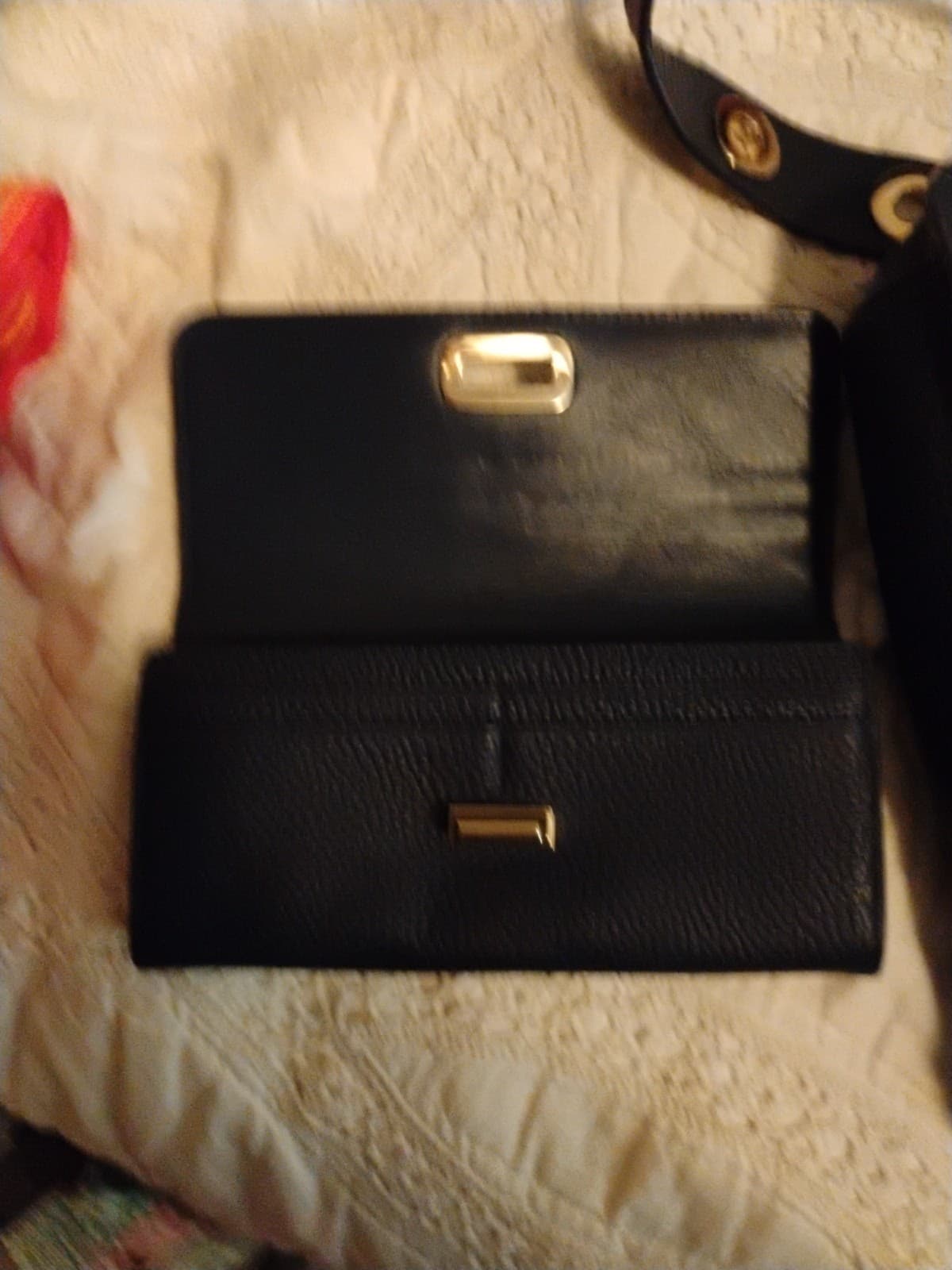 Michael Kors Sullivan messenger bag in Blue pebbled leather & Matching Wallet - Thumbnail 5