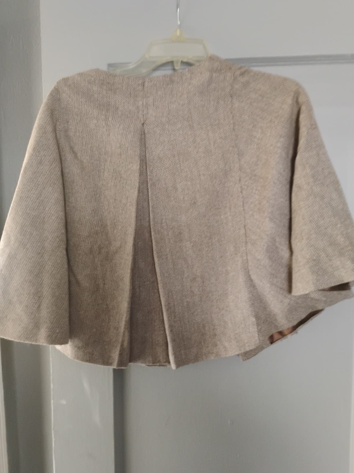 Ana Open Knit Cropped Cardigan Sweater Womens Small Cream Cottagecore - Thumbnail 2