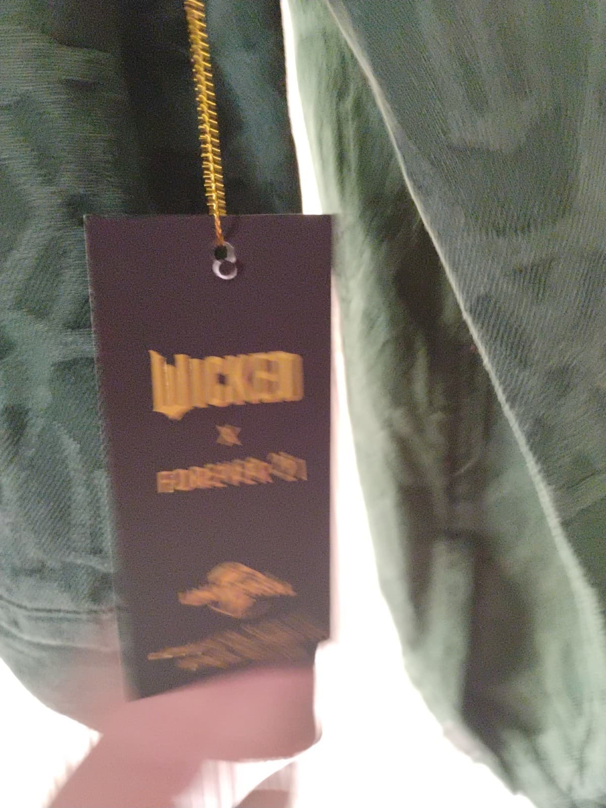 NWT! FOREVER 21 WICKED Size Medium Men's Green Denim Jacket RARE The Musical - Thumbnail 3
