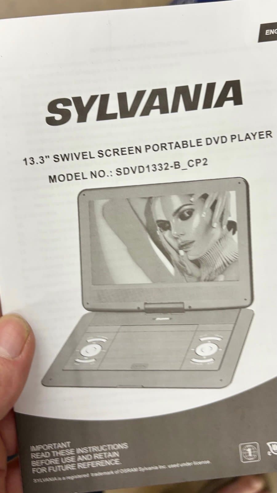Sylvania 13.3 Portable DVD player - Thumbnail 2