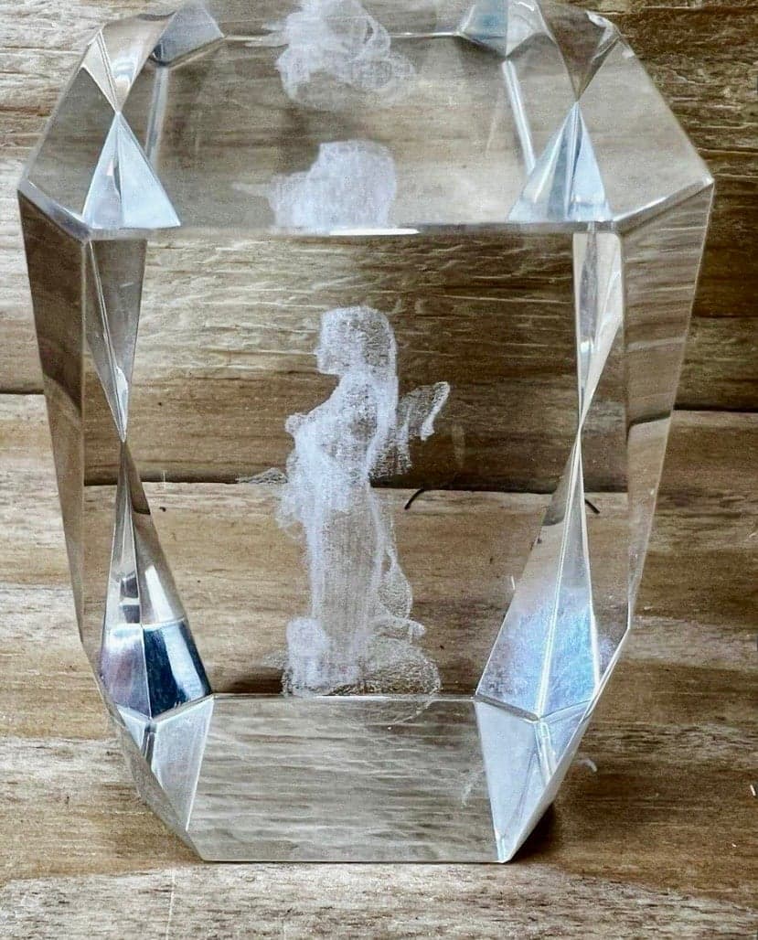 Crystal Vintage paper weight with Angel.