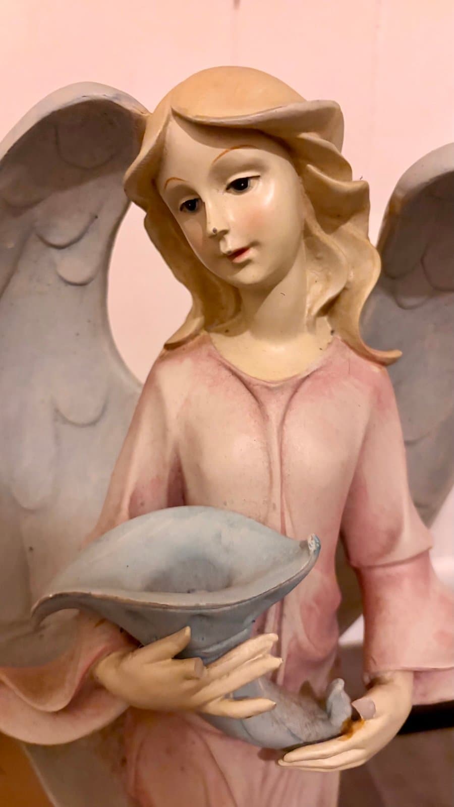 Decorative Porcelain Angel Statue - Thumbnail 2