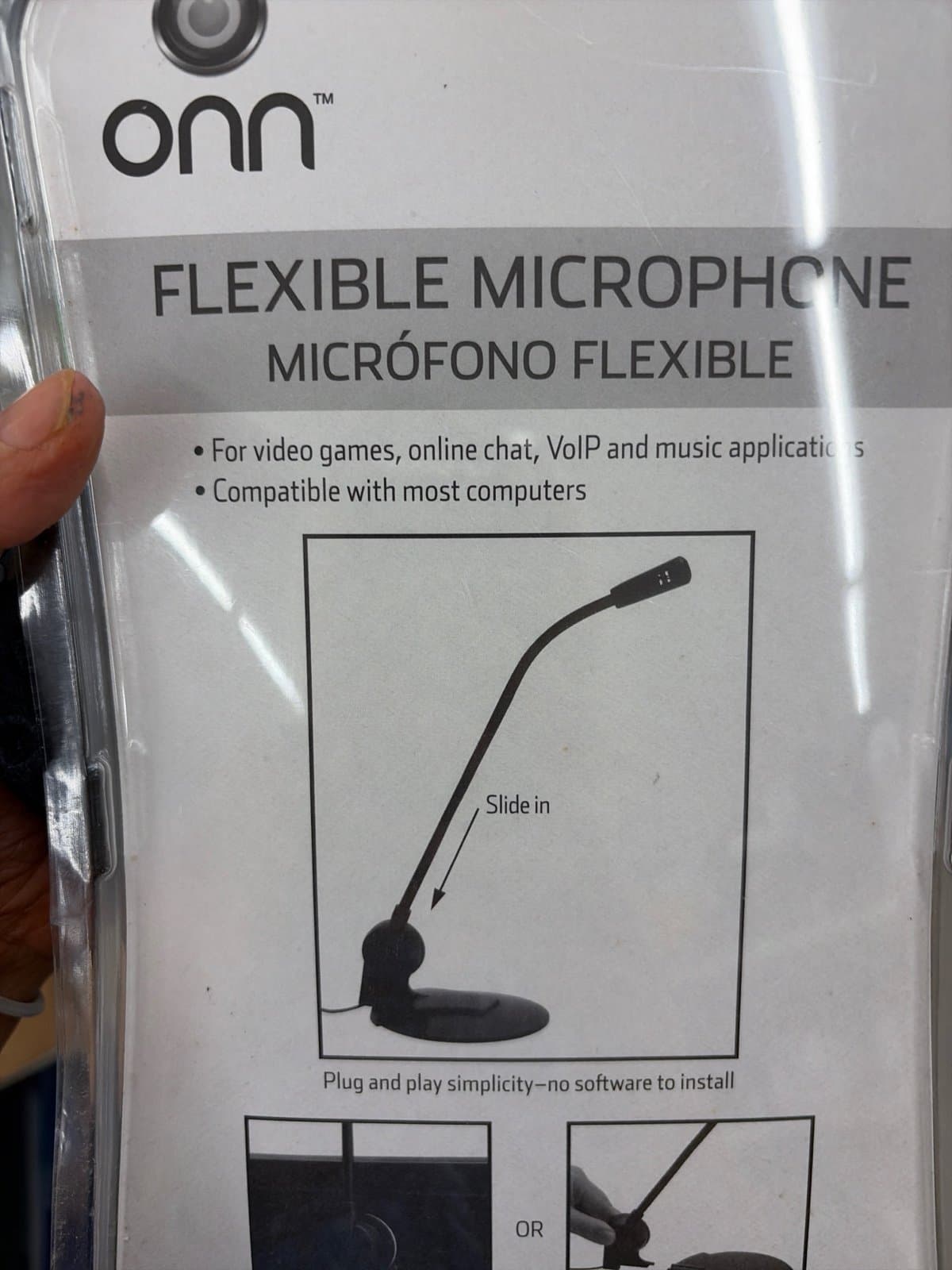 Onn Flexible Microphone, new in box - Thumbnail 2