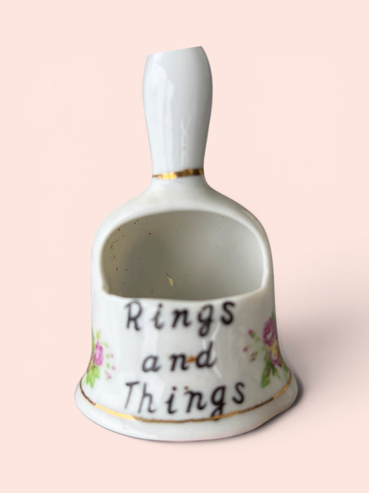 Vintage Porcelain Bell Ring Holder